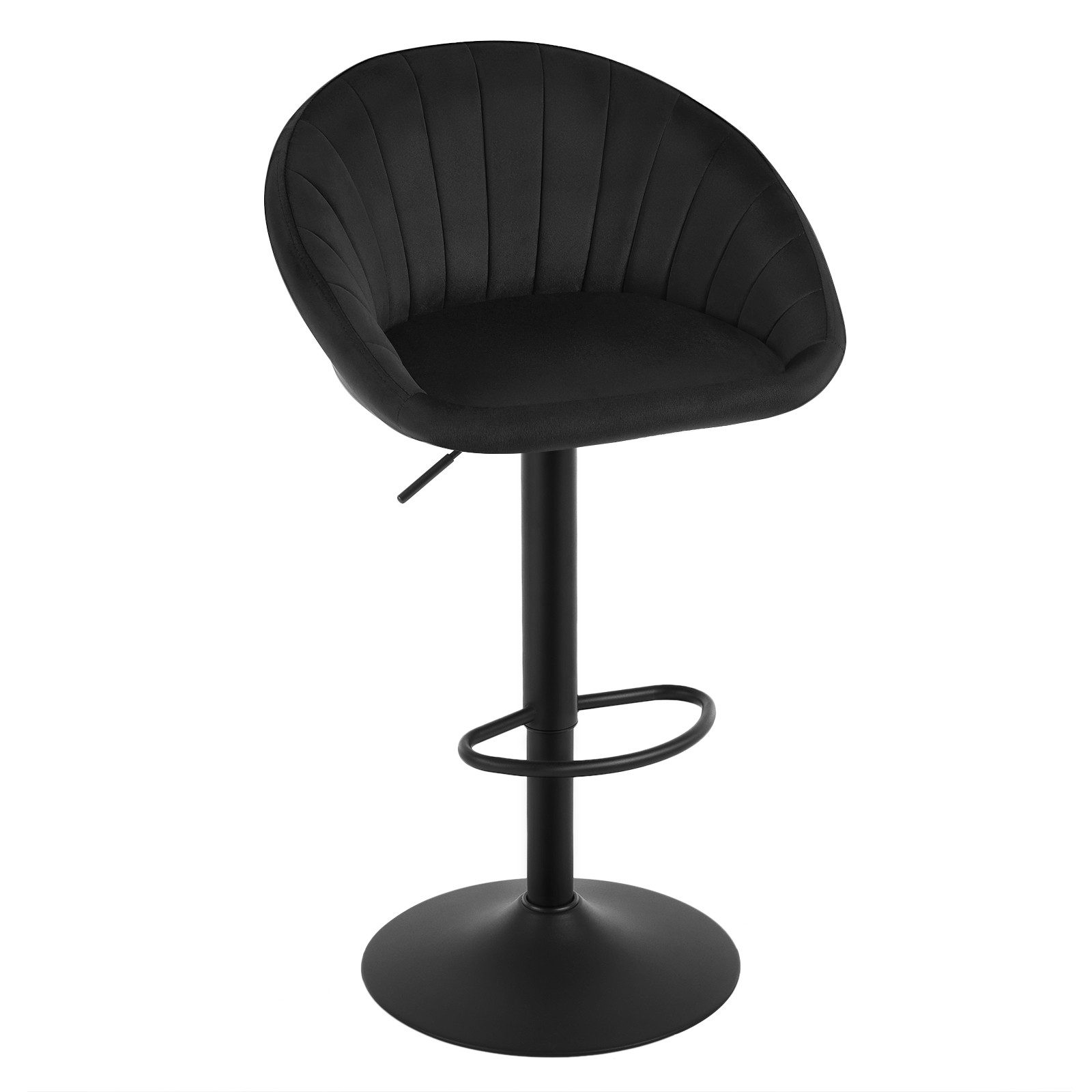 Woltu Barhocker (1 St), küchenhocker höhenverstellbar, Ergonomischer Stuhl, Samt