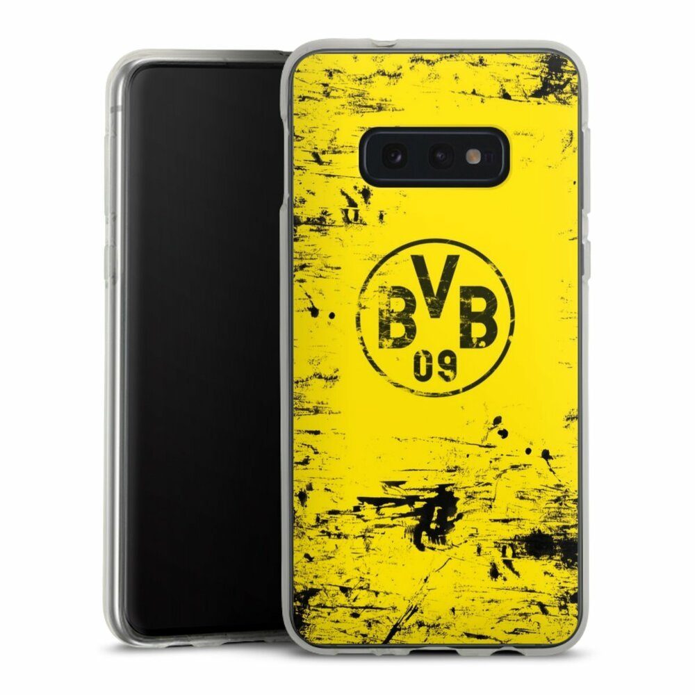 DeinDesign Handyhülle Borussia Dortmund Offizielles Lizenzprodukt BVB BVB Destroyed Look, Samsung Galaxy S10e Silikon Hülle Bumper Case Handy Schutzhülle