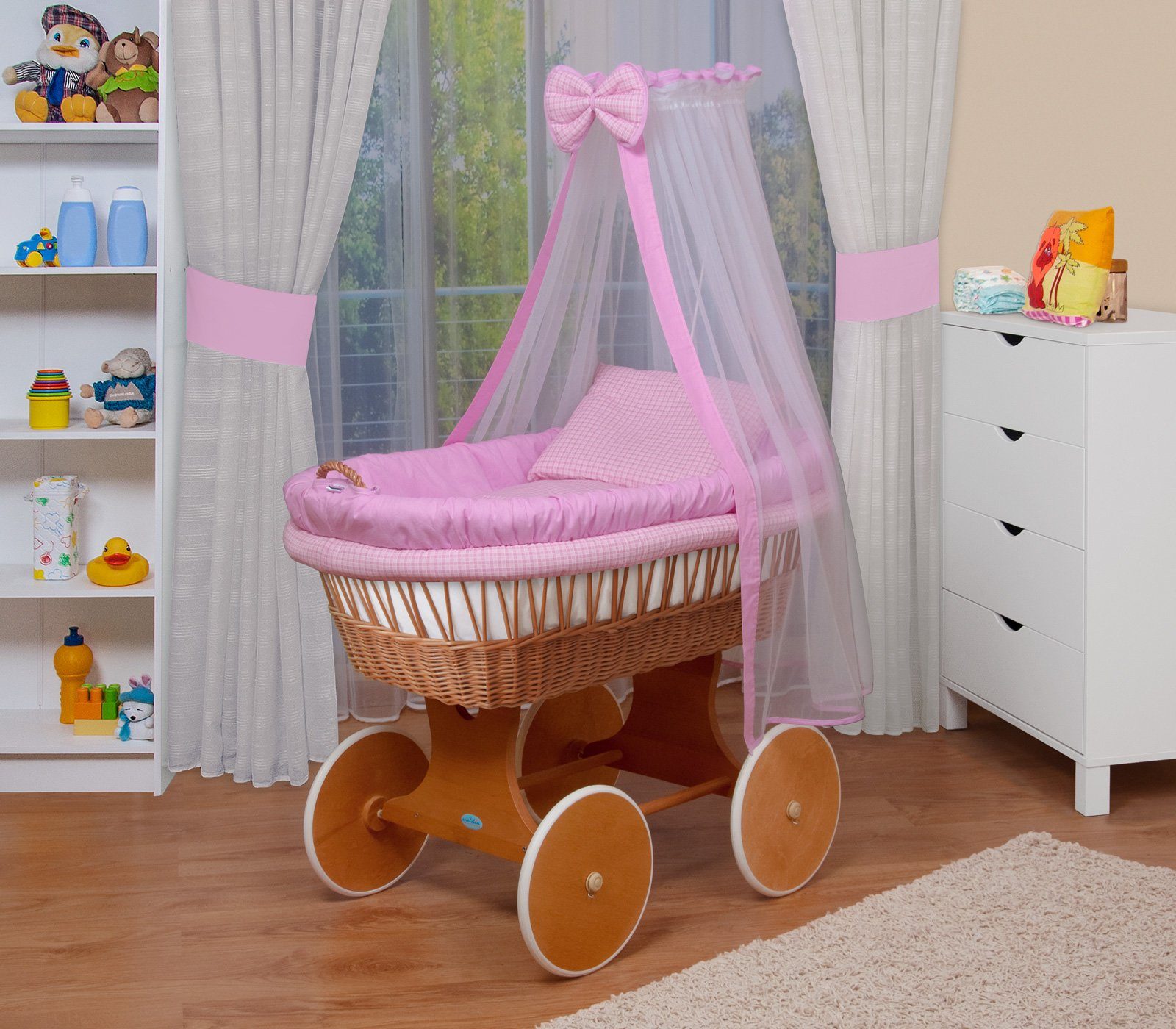Waldin Stubenwagen Waldin Baby Stubenwagen-Set mit Ausstattung,XXL