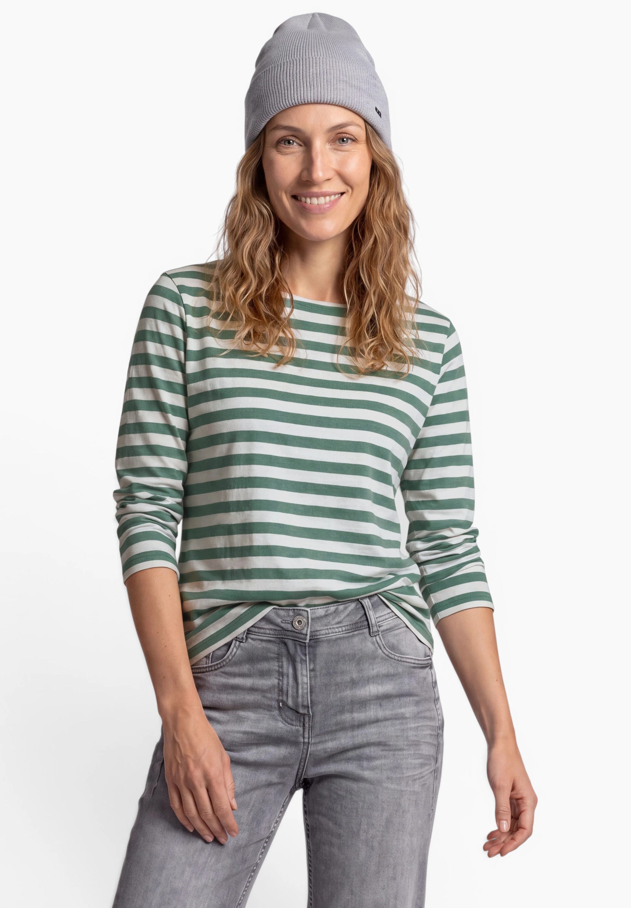 CECIL Langarmshirt aus reiner Baumwolle