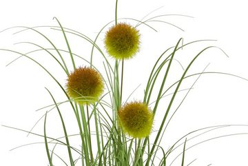 Kunstgras »Grasbusch mit Kletten«, Leonique, Höhe 35 cm, Kunstpflanze, Gras, im Topf, 3er-Set