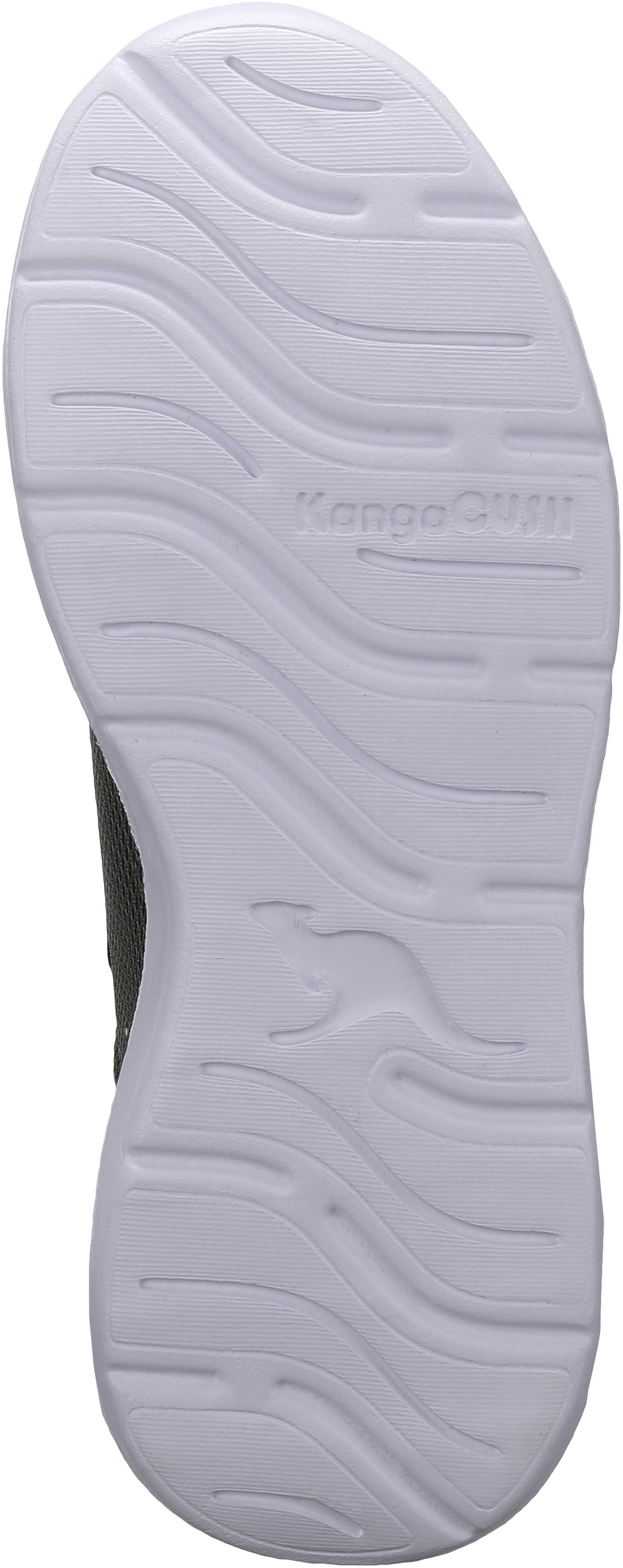KangaROOS Sneaker und elastischen olive Schnürsenkeln EV Klettverschluss KL-Rise mit