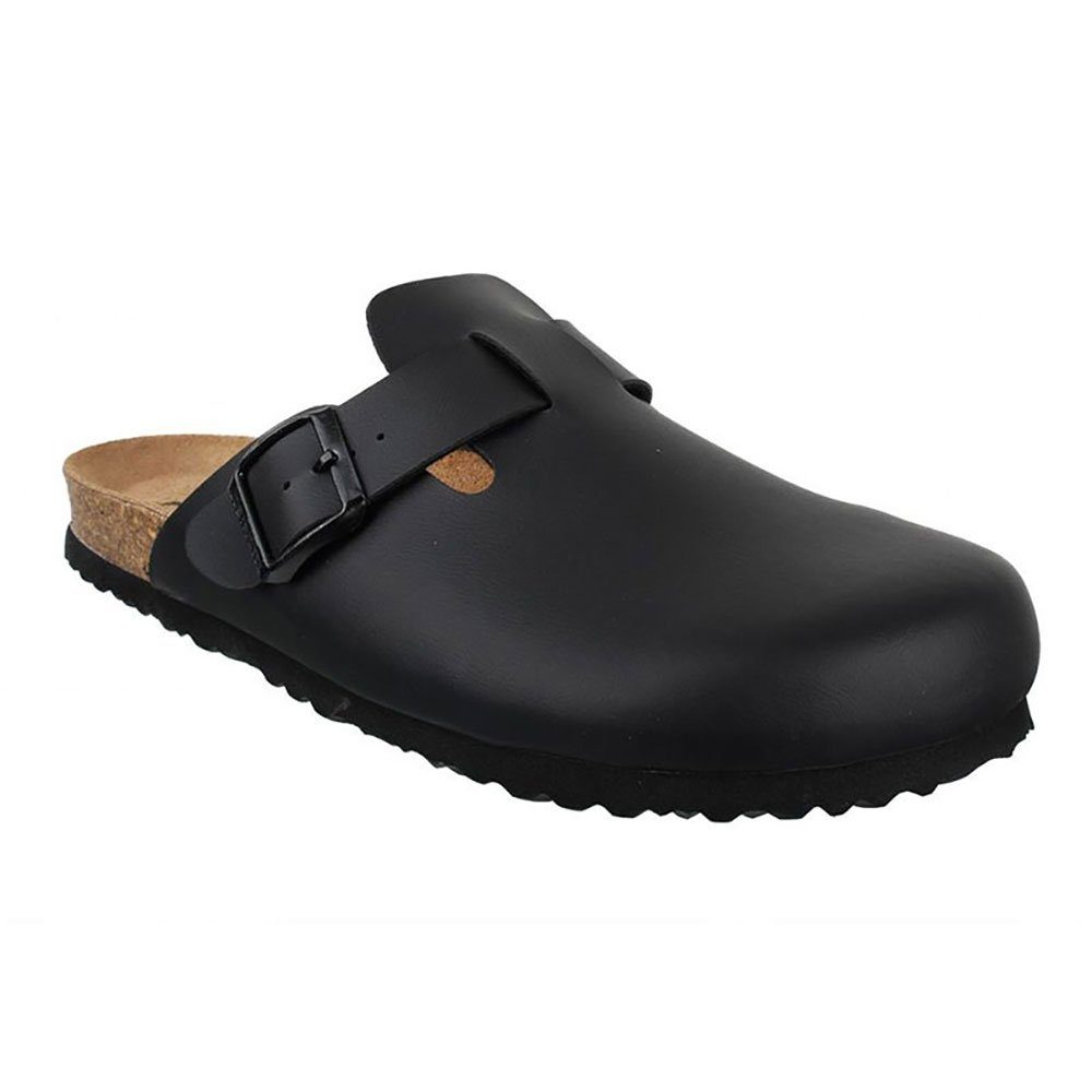 Amsterdam SynSoft Damen & Herren Clog Schwarz Schmal Gr. 38 Hausschuh