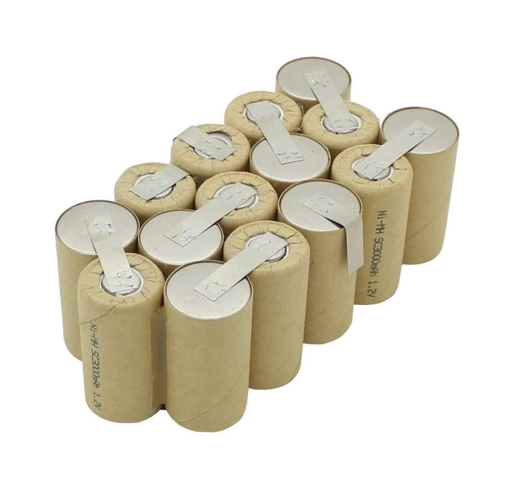 AccuCell Einsatz für Werkzeugakku NiMH 18V 3,0Ah zum Selbsteinbau passend für Akku 3000 mAh (18,0 V)