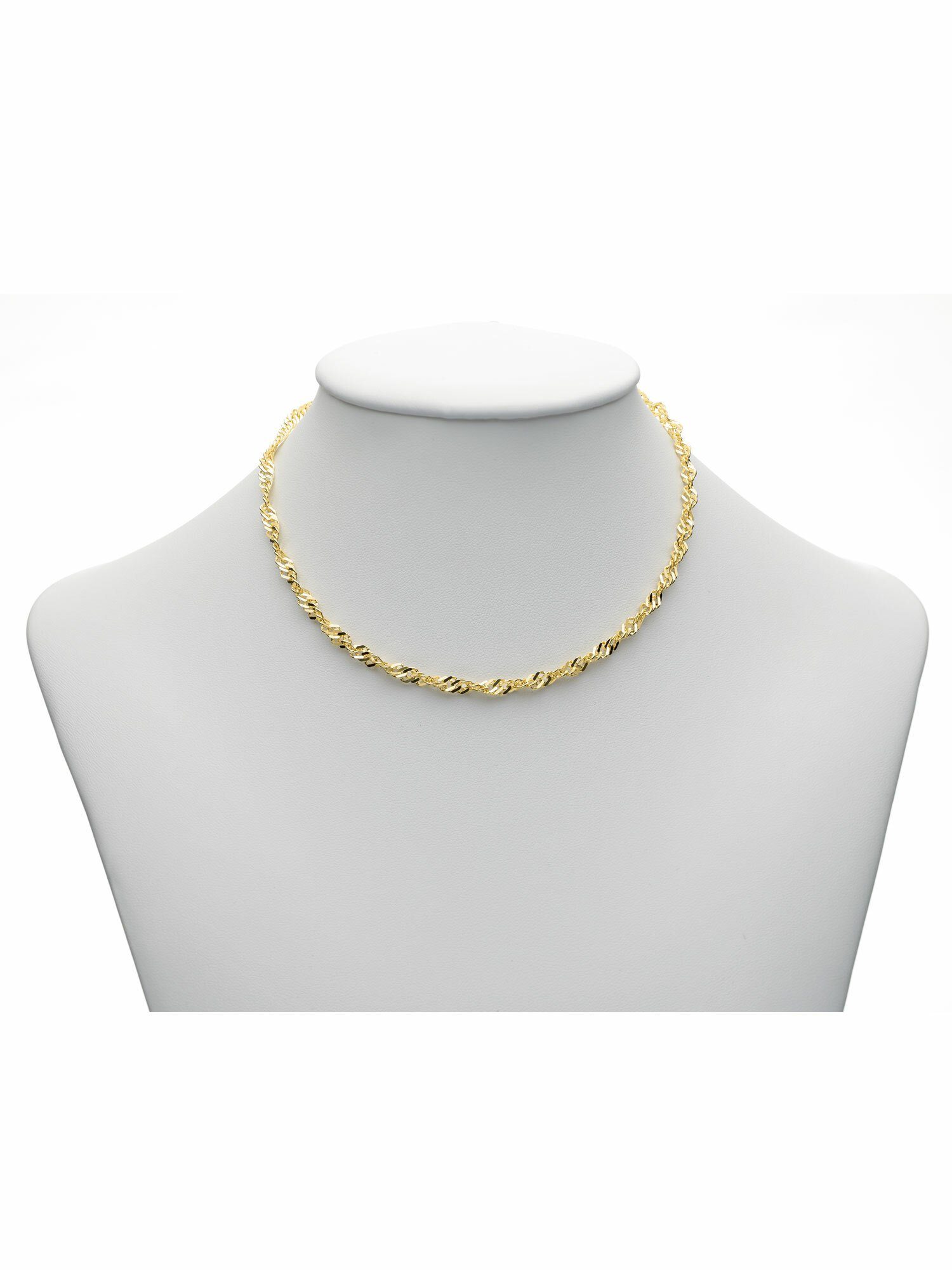 Adelia´s Goldkette 333 Gold Singapur Halskette 50 cm Ø 3,4 mm, Goldschmuck für Damen