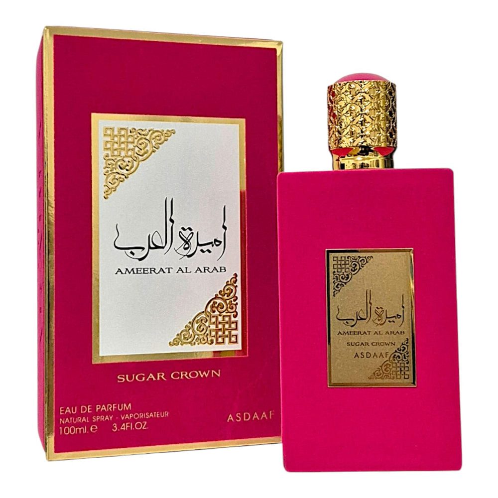 Lattafa Duft-Set Asdaaf Ameerat Al Arab SUGAR CROWN EDP + Parfümzerstäuber (leer) Set
