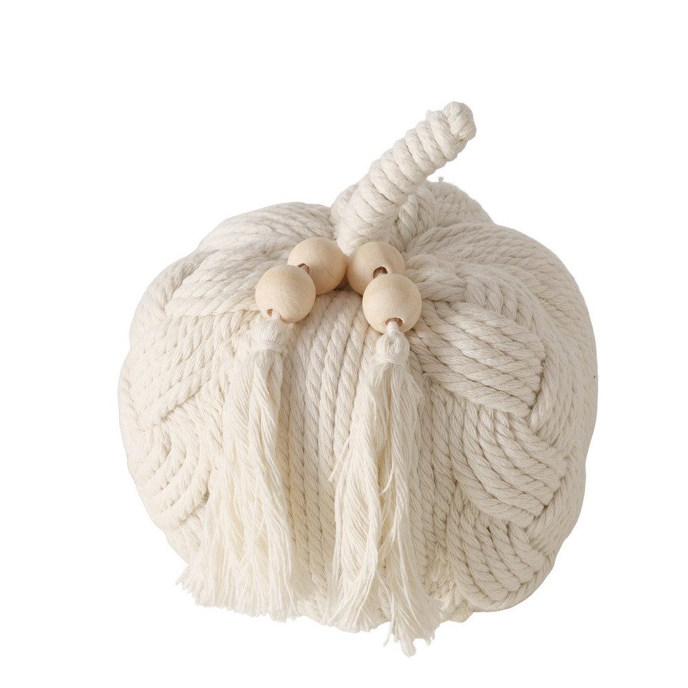 BOLTZE Dekoobjekt Boltze Dekoaufsteller Makia, Dekokürbis, Creme, Ø 13,5cm, 2058937
