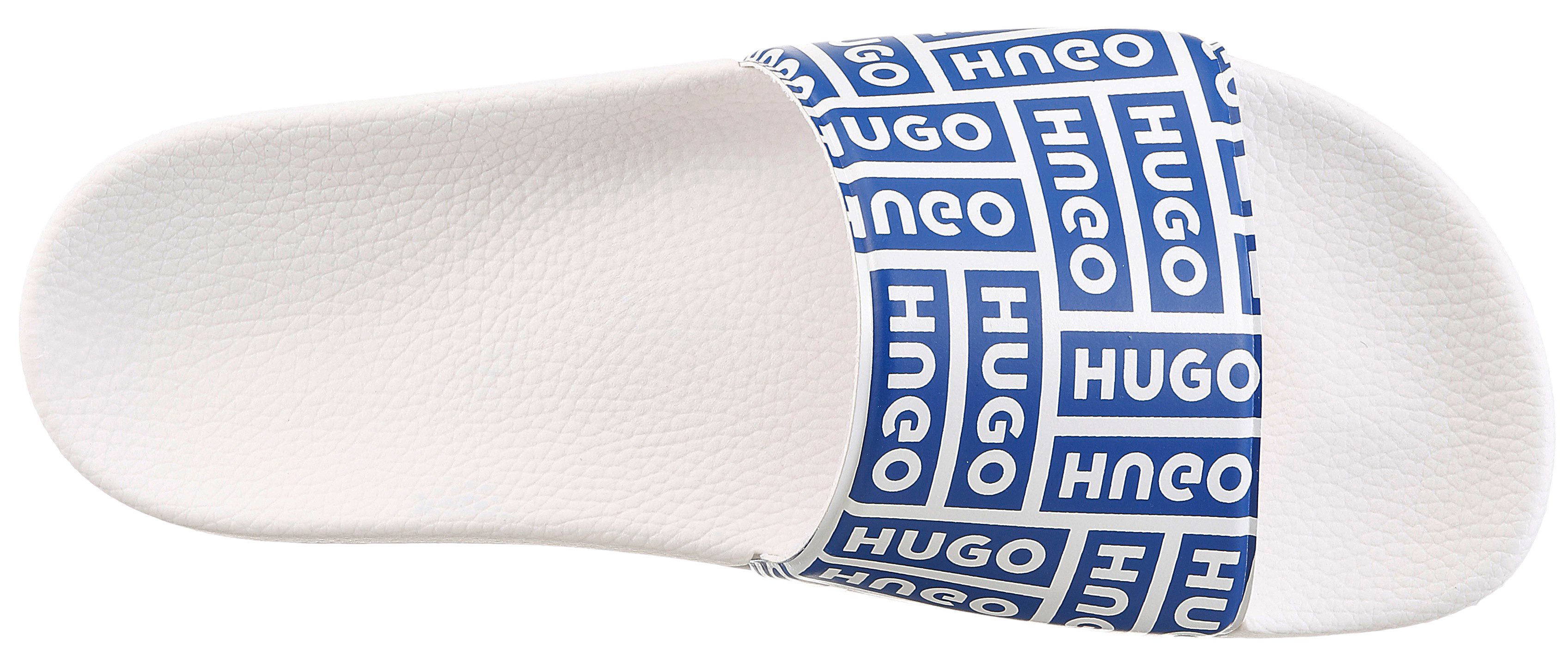 HUGO Timein_slid Badepantolette Strandschuh, Schlappen, Sommerschuh, Flat mit Logoschriftzügen