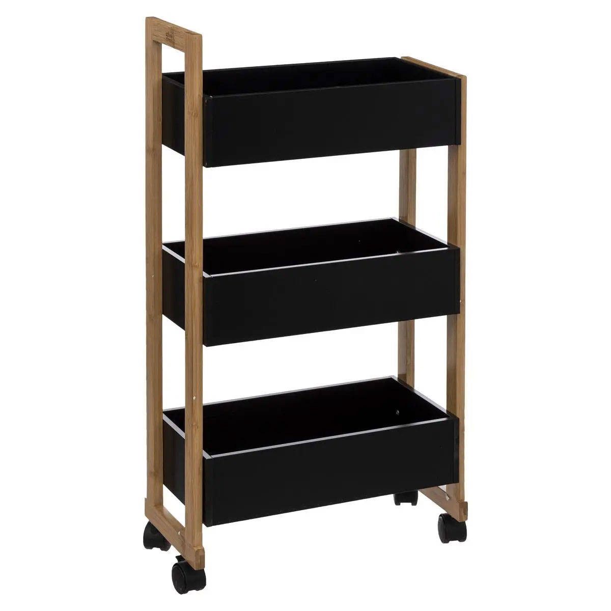 5five Simply Smart Badregal Badezimmerwagen, Bambusschrank BAMBOO - 3 Ebenen
