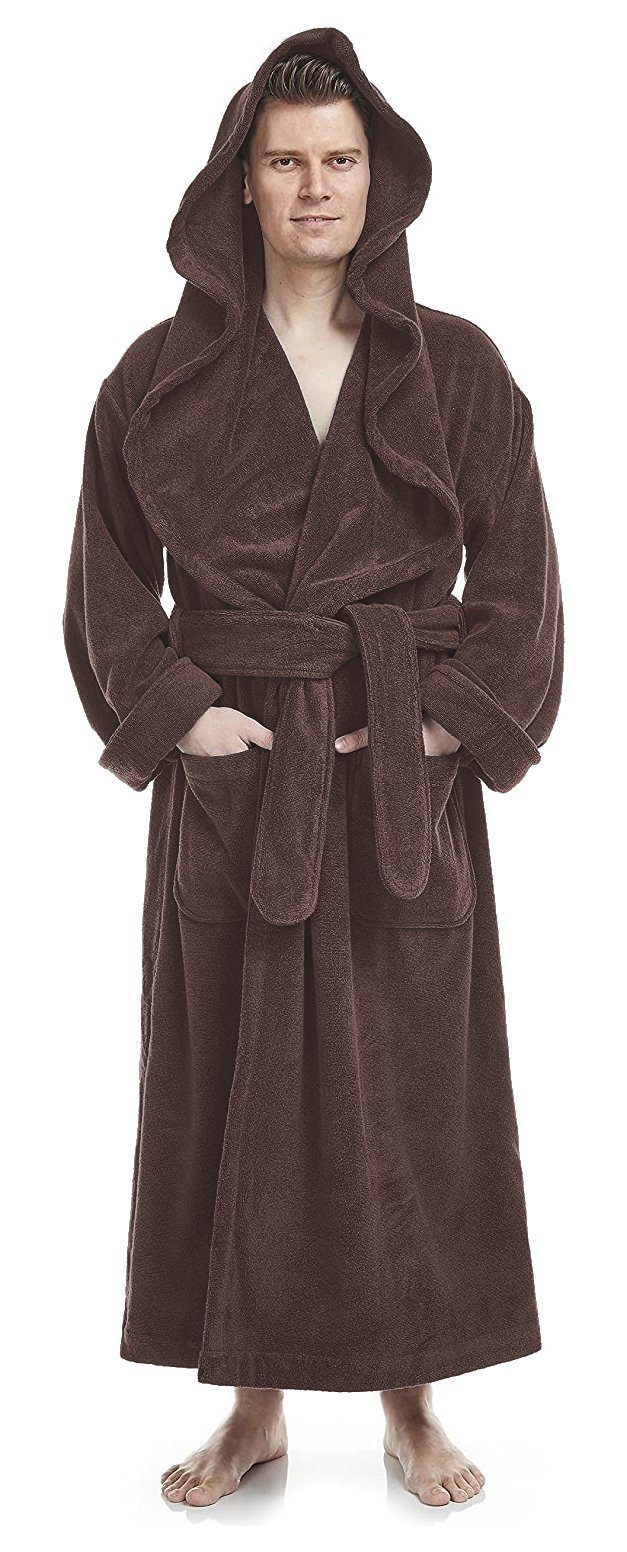 Arus Unisex-Bademantel Monk mit Mönchskragen, extra lang, schwerer Frottee, günstig online kaufen