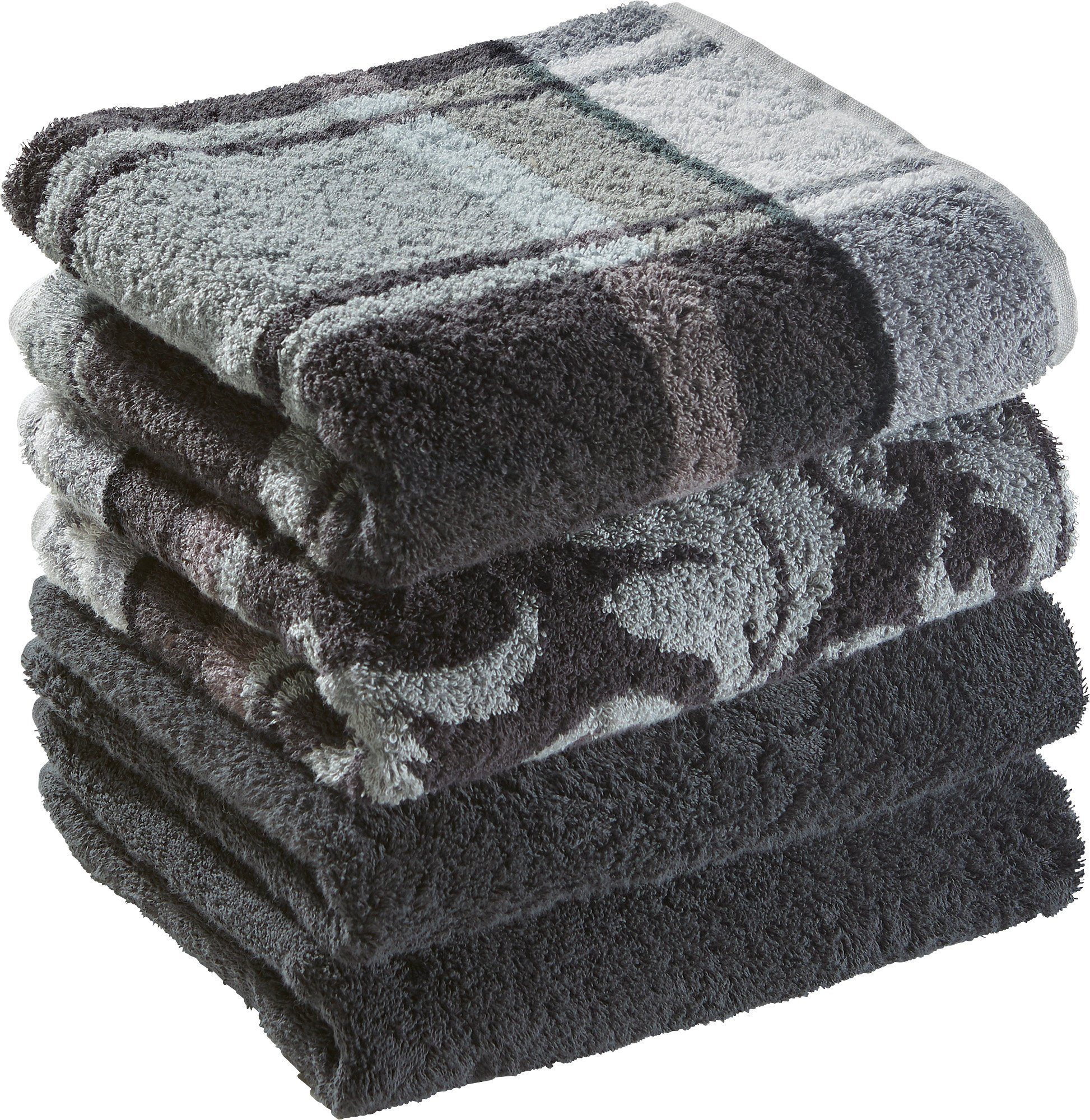 Erwin Müller Handtuch Handtuch "Ludwigsburg" 4er-Pack, Jacquard, Walk-Frott günstig online kaufen