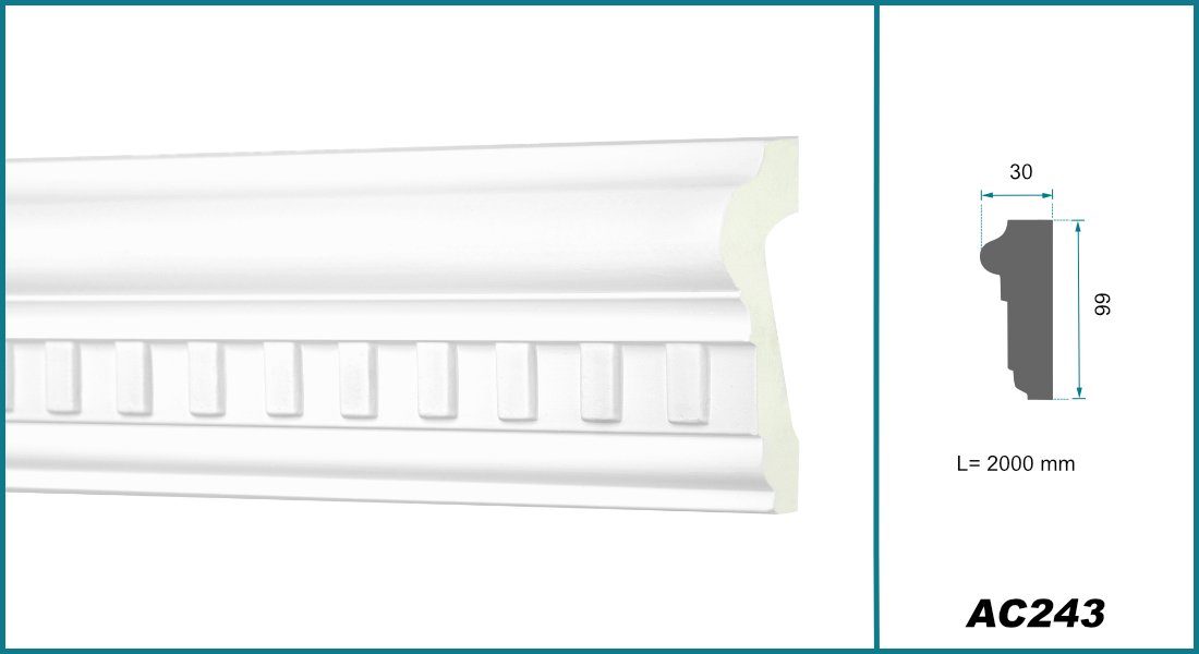 Hexim Perfect Stuckleiste AC 243, Flachprofile günstig online kaufen