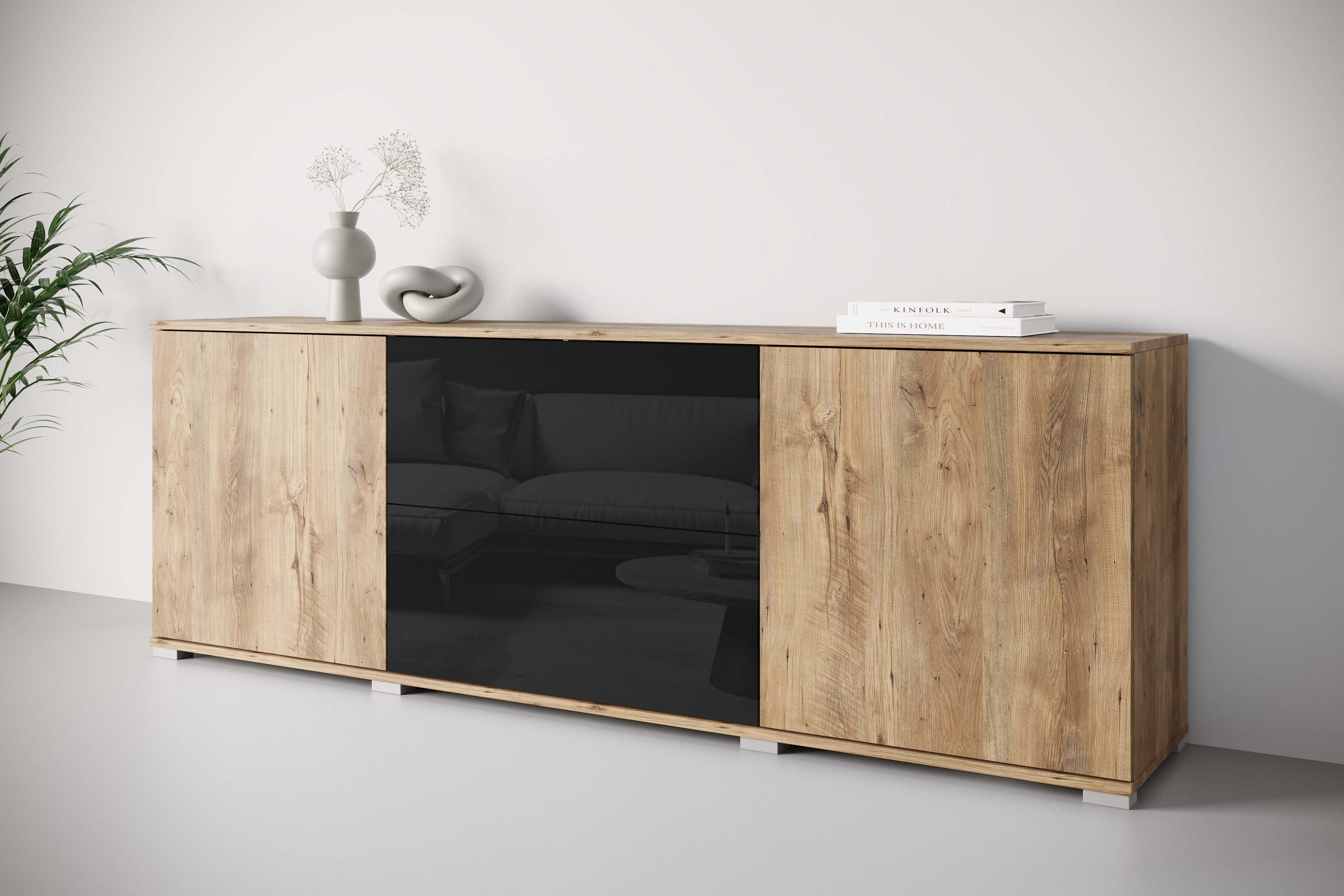 INOSIGN Lowboard "Kenia", (1 St.), 2 Türen, 2 Schubladen, Breite 180 cm, hö günstig online kaufen