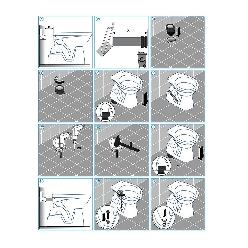 BELVIT Stand-WC Tiefspüler, Tiefspültechnik, Abgang Boden Senkrecht, 39x35x55,5 Cm, Sanitärkeramik, Bahama Beige, Bodenstehend, TÜV Geprüft, Lochabstände 16 Cm, 28 Cm