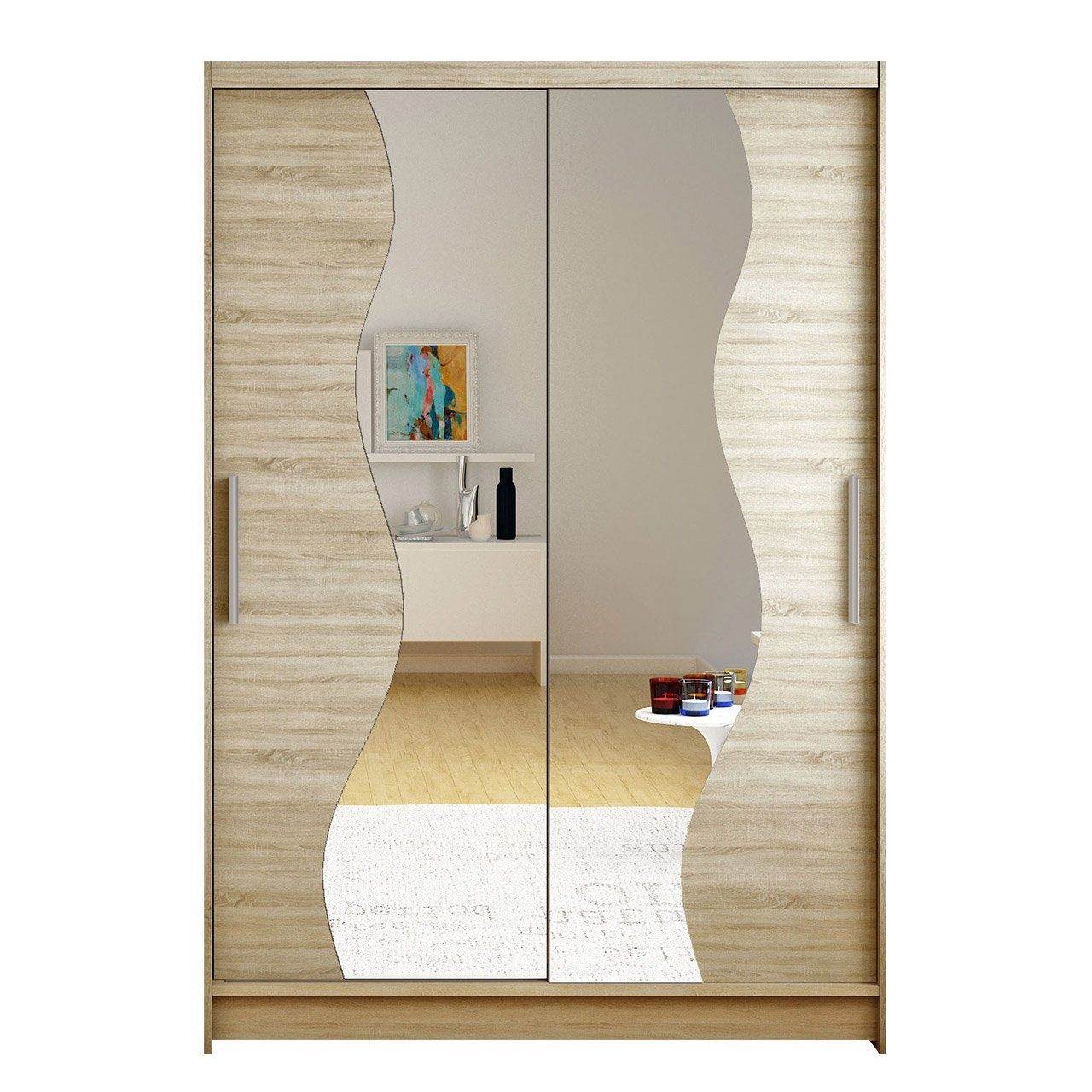 MIRJAN24 Kleiderschrank Miami S (mit Kleiderstange und Spiegel) Garderobens günstig online kaufen
