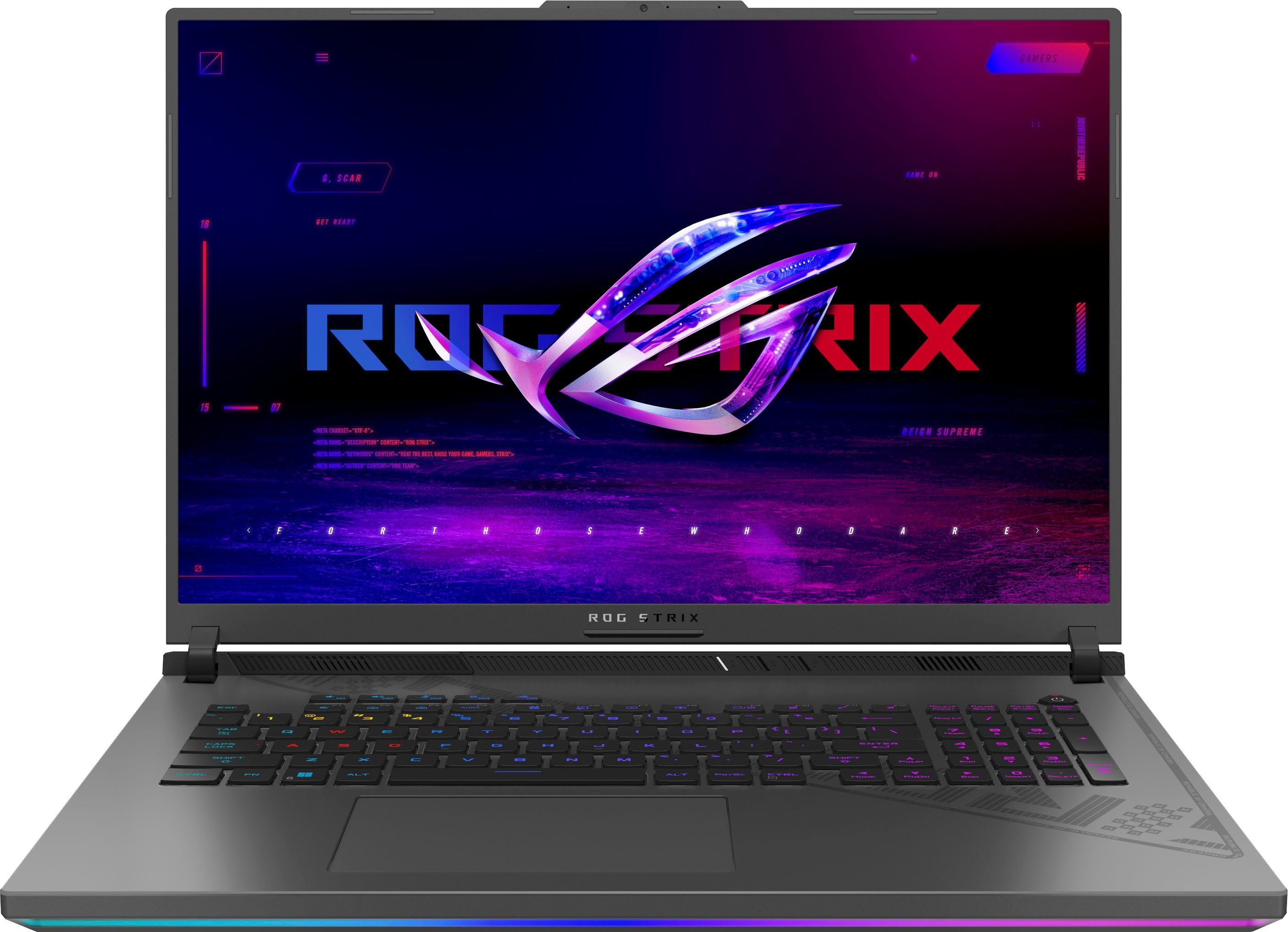 Asus ROG Strix G814JU-N5084W Gaming-Notebook (45,7 cm/18 Zoll, Intel Core  i7 13650HX, GeForce RTX 4050, 1000 GB SSD)