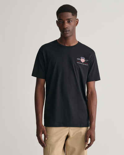 Gant T-Shirt REG ARCHIVE SHIELD EMB SS T-SHIRT von dem Archiv aus den 1980er-Jahren inspiriert
