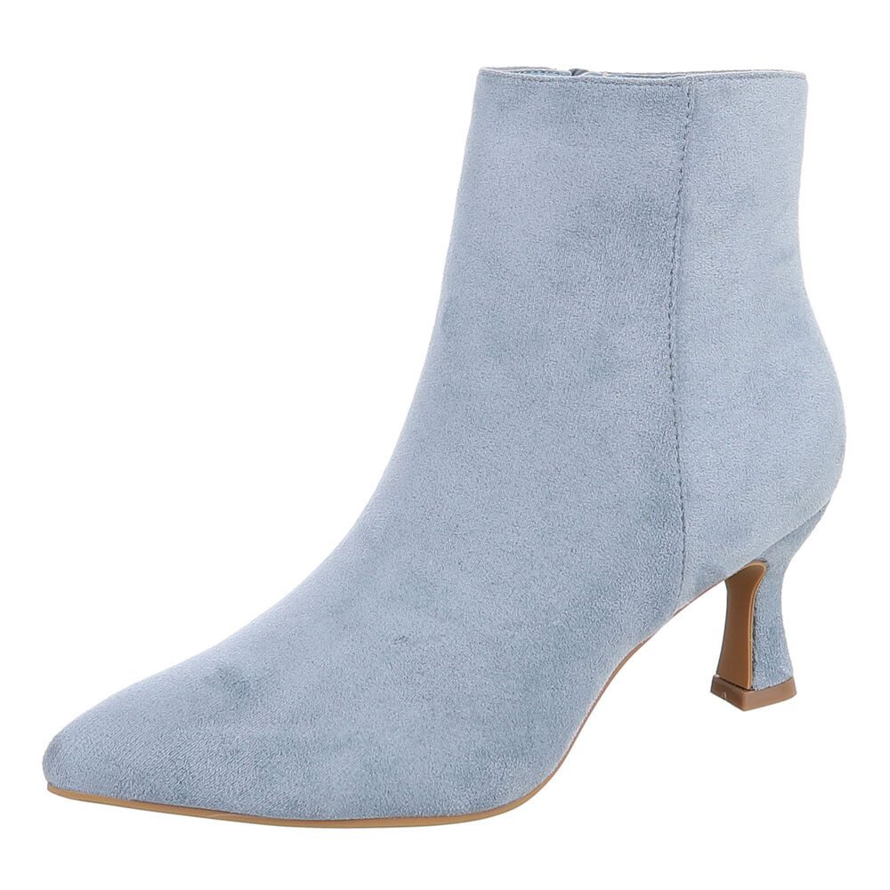 Ital-Design Damen Elegant Stiefelette (92678794) Pfennig-/Stilettoabsatz Stiefeletten in Hellblau