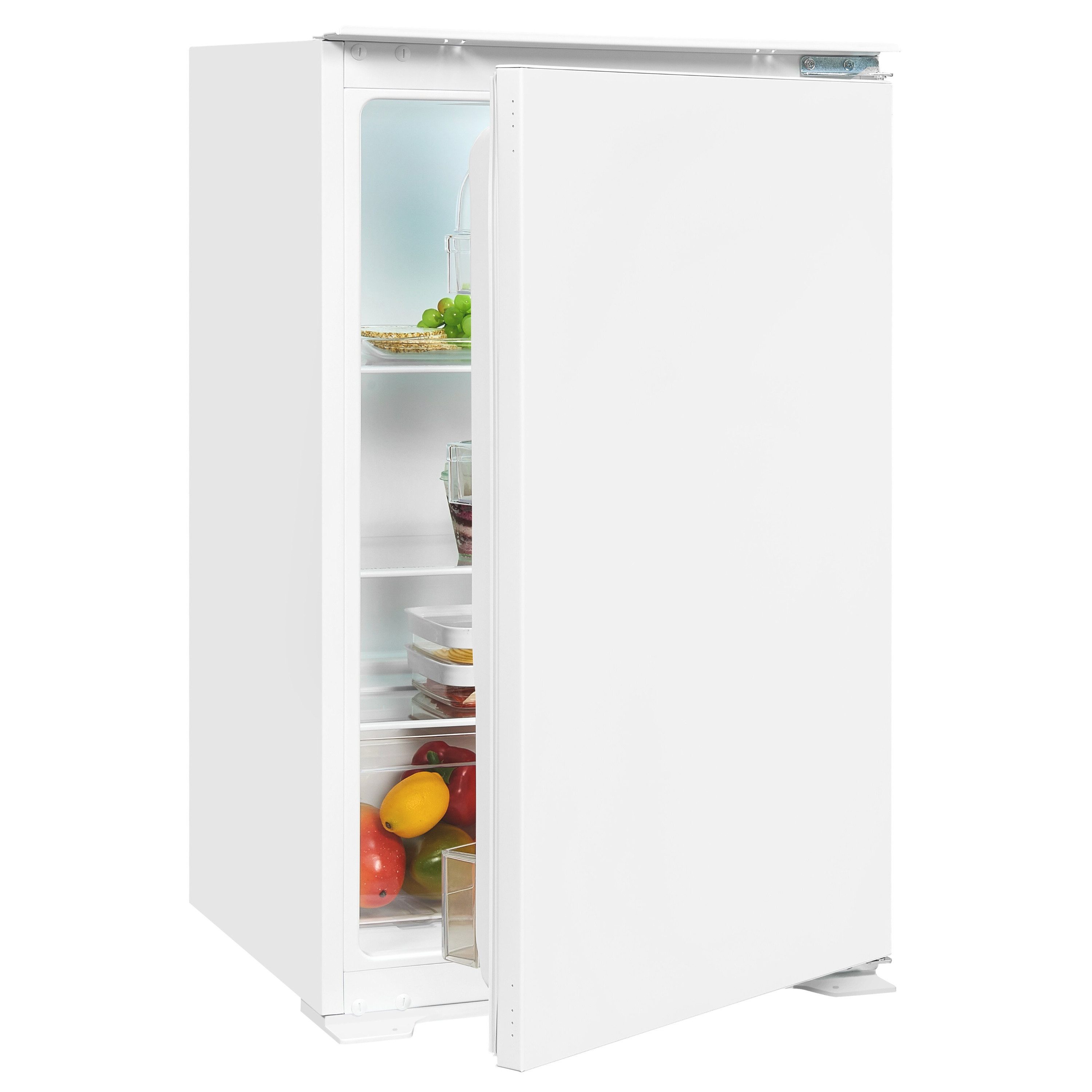 exquisit Vollraumkühlschrank EKS131-V-040F, 88 cm hoch, 54 cm breit, 129 l Nutzinhalt, LED Beleuchtung, Energieklasse F, Geräuschklasse C