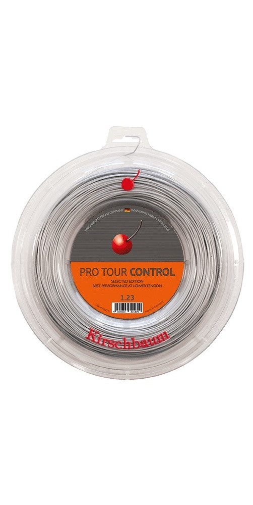 Kirschbaum Tennissaite Pro Tour Control (Haltbarkeit+Kontrolle) silber 200m Rolle, Saitendicke: 1.33