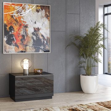 Lomadox TV-Wand HOOVER-83, (9-tlg), Wohnwand schwarz modern mit Couchtisch und Sideboard, : 280/195/48 cm