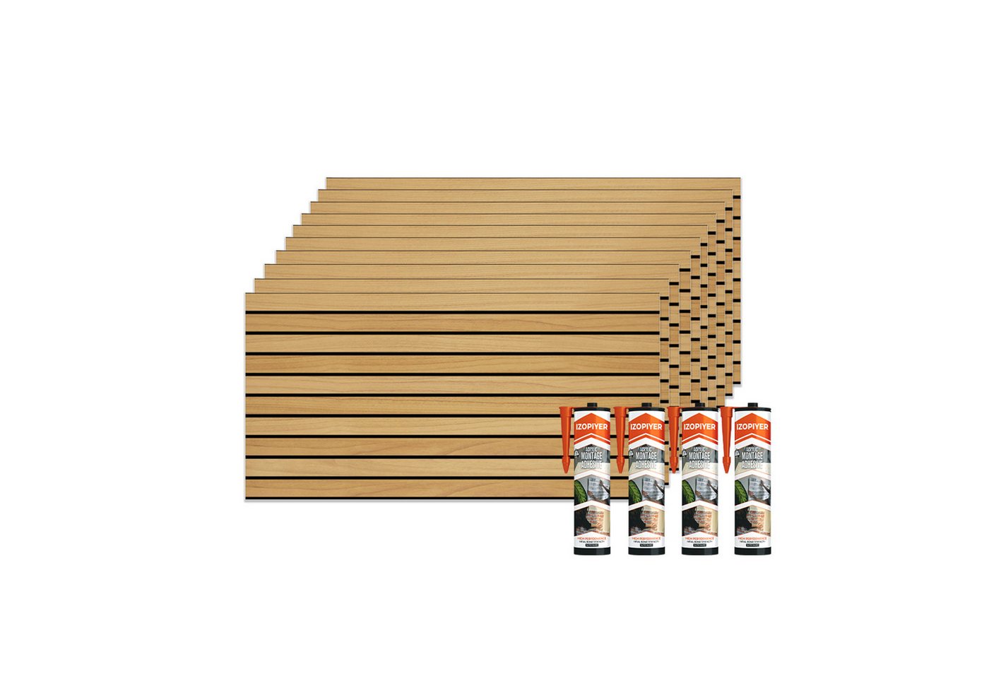 IZODEKOR 3D Wandpaneel EPS Styropor Wandverkleidung in Steinoptik – für Innen & Außen, BxL: 50x100 cm, 0,50 qm, (1er- oder 10er-Set, optional mit 4 Montageklebern) wasserfest, leicht zuschneidbar, außen mit UV-Schutz