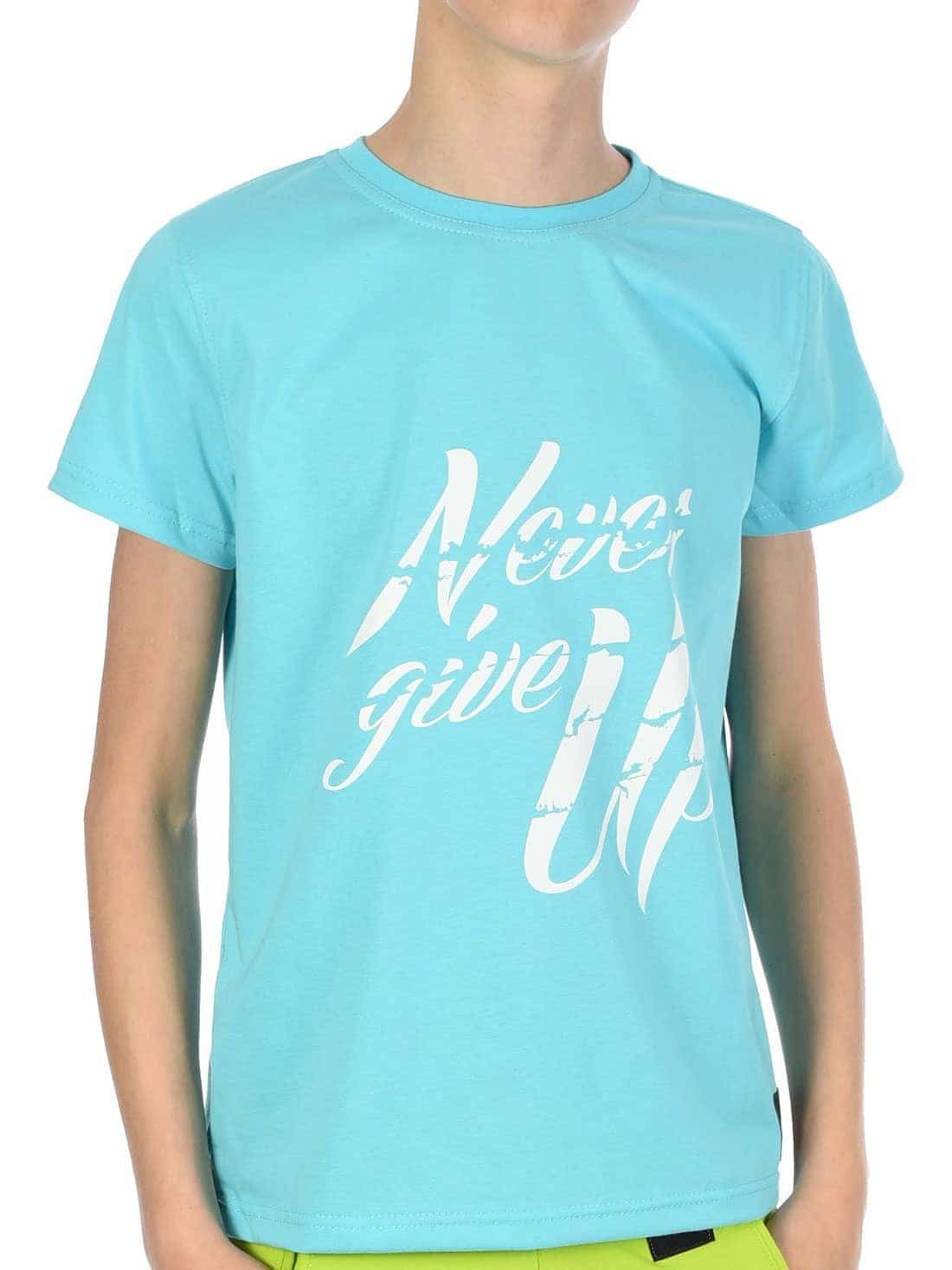 BEZLIT T-Shirt Jungen T-Shirt mit mit Up casual, Schriftzug (1-tlg) Give Never Türkis