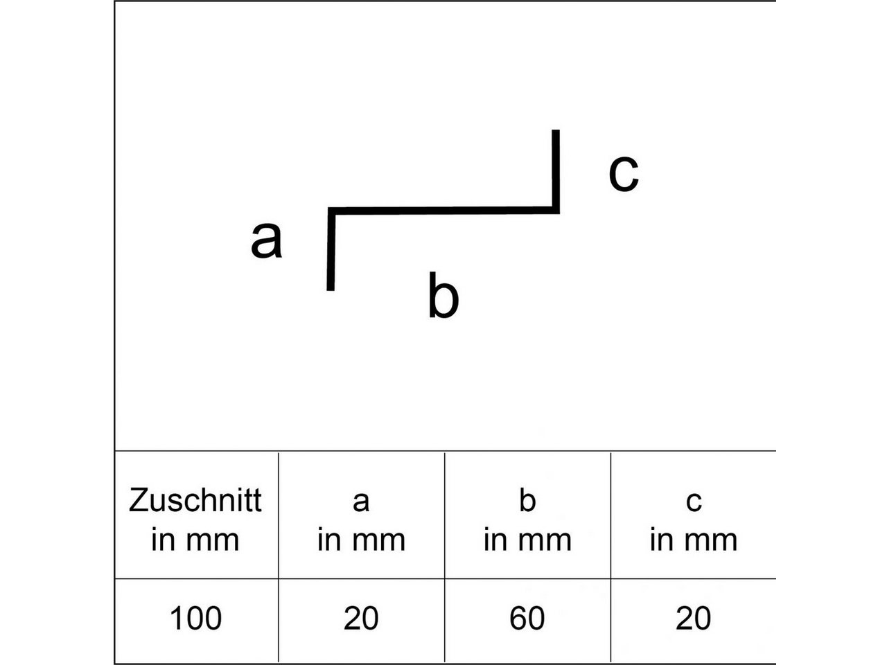 Thumbnail - Sarei Haus- und Gartentechnik Profil Sarei Z-Profil HG7 1000 x 60 x 20 mm natur