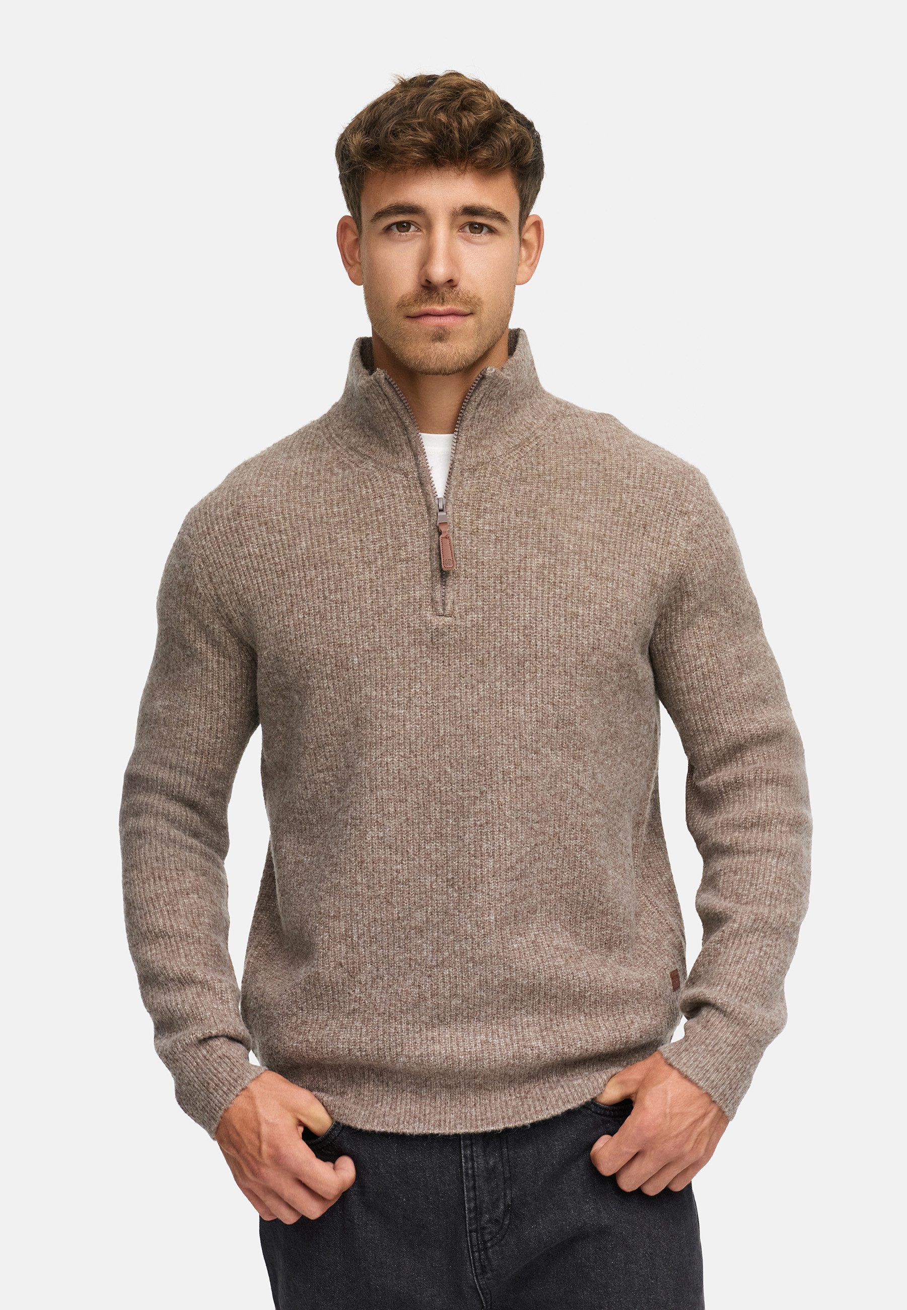 Indicode Strickpullover Herren INPeace Half Pullover Herrenpullover mit Ste günstig online kaufen