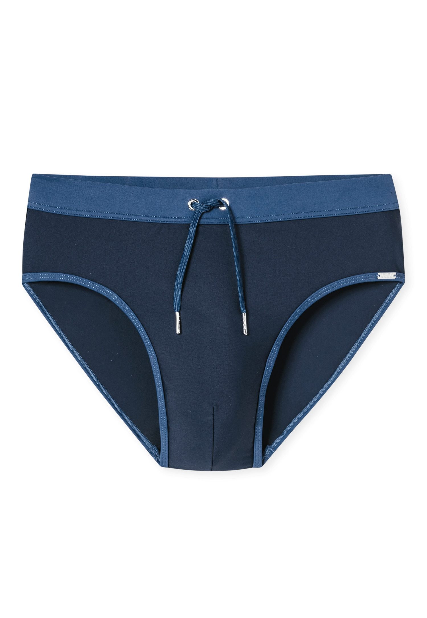 Schiesser Badeslip Aqua kontrastfarbener Bund mit Kordel