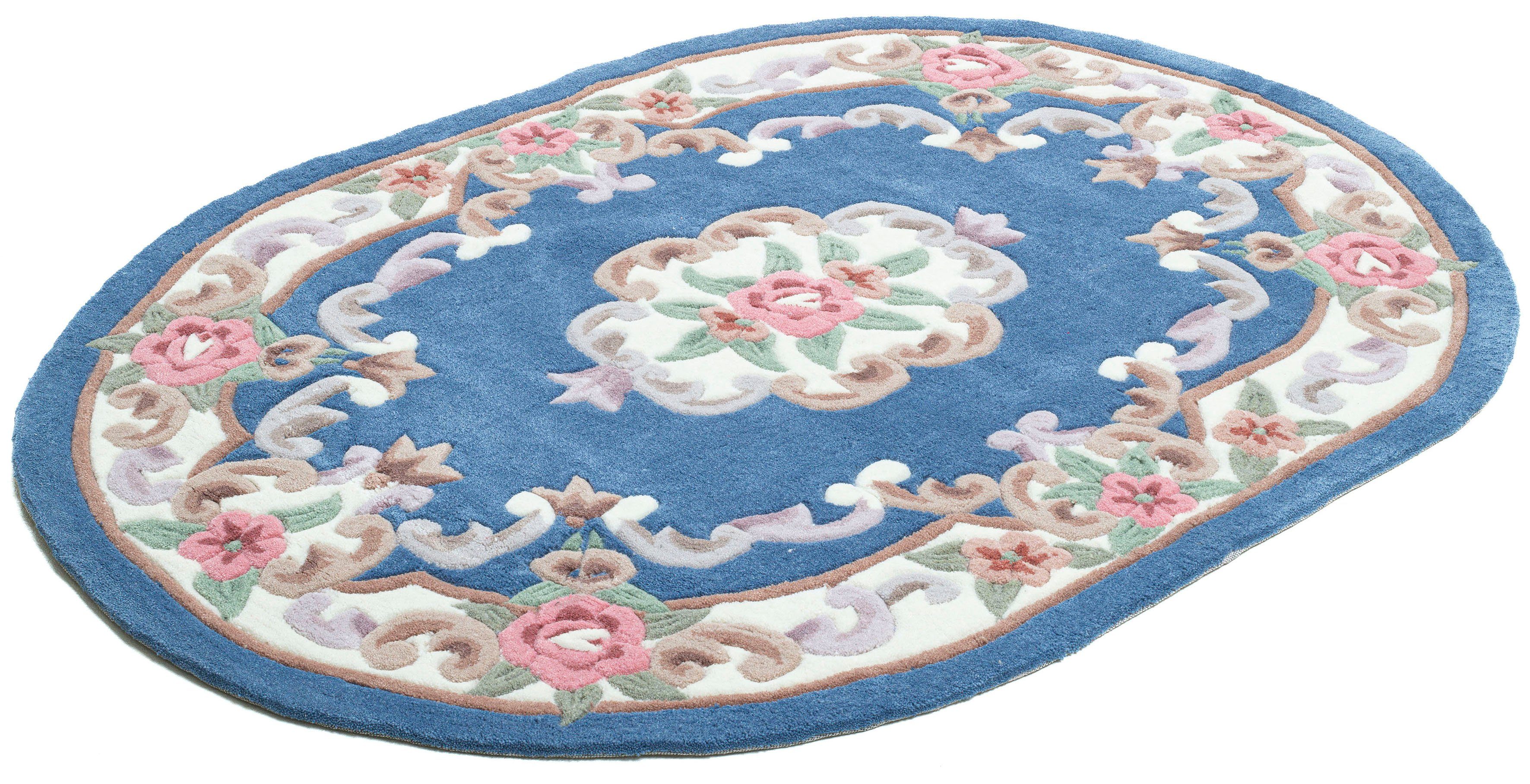 THEKO Teppich Ming, oval, Höhe: 14 mm, hochwertiges Acrylgarn, ideal im Woh günstig online kaufen