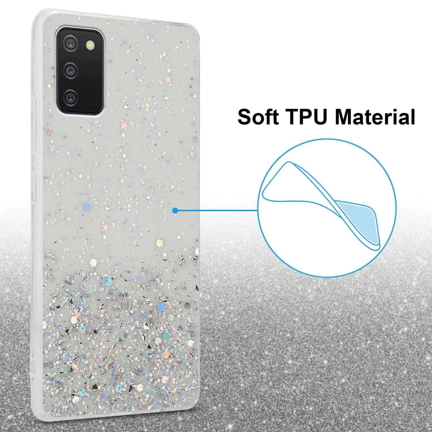 Cadorabo Handyhülle für Samsung Galaxy A03s Hülle Samsung Galaxy A03s, Flexible TPU Silikon Handy Schutzhülle - Hülle - mit Glitzer