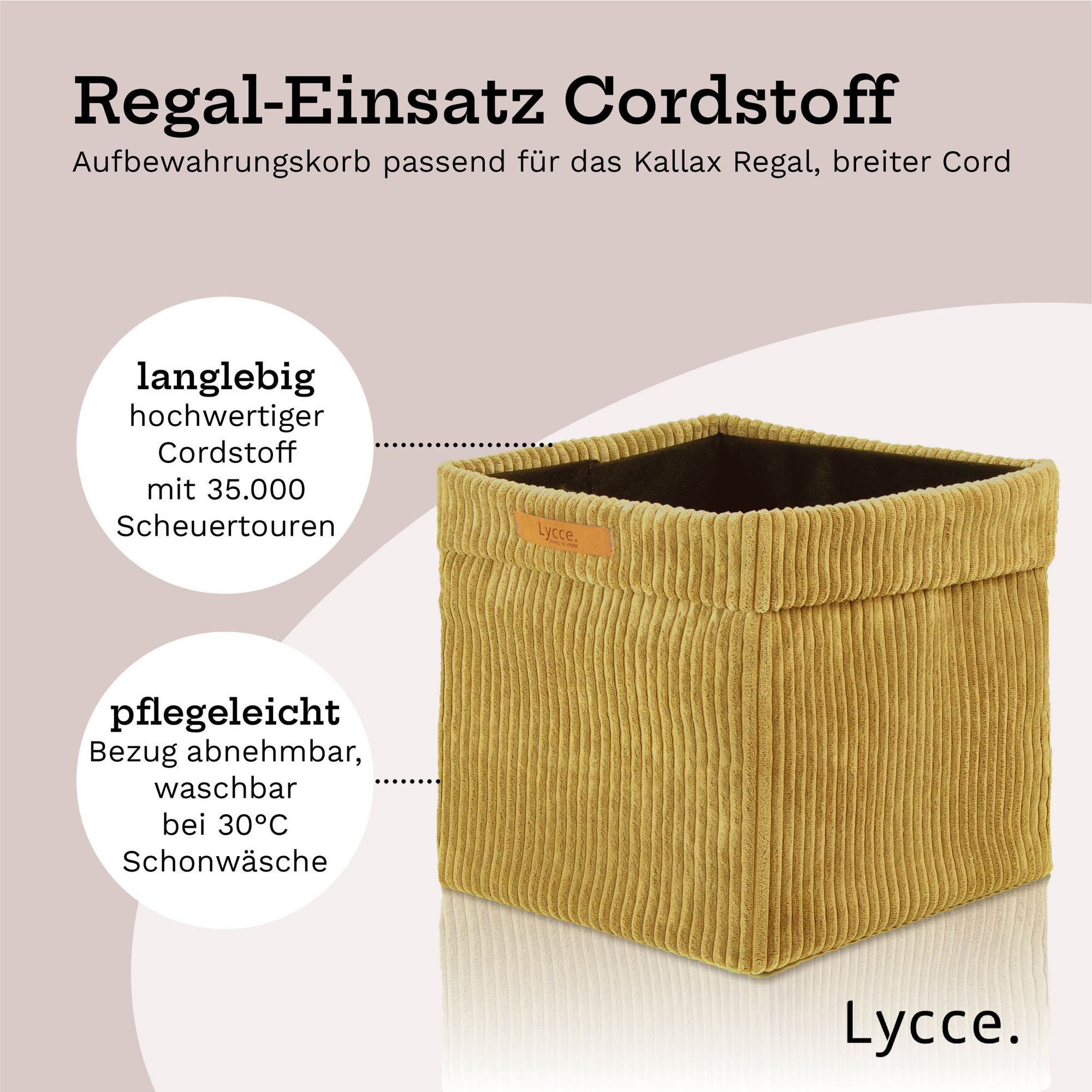 Lycce Regalkorb Lycce Kallax Boxen Cord, faltbare Aufbewahrungsboxen 33x33xH31cm (1 St)
