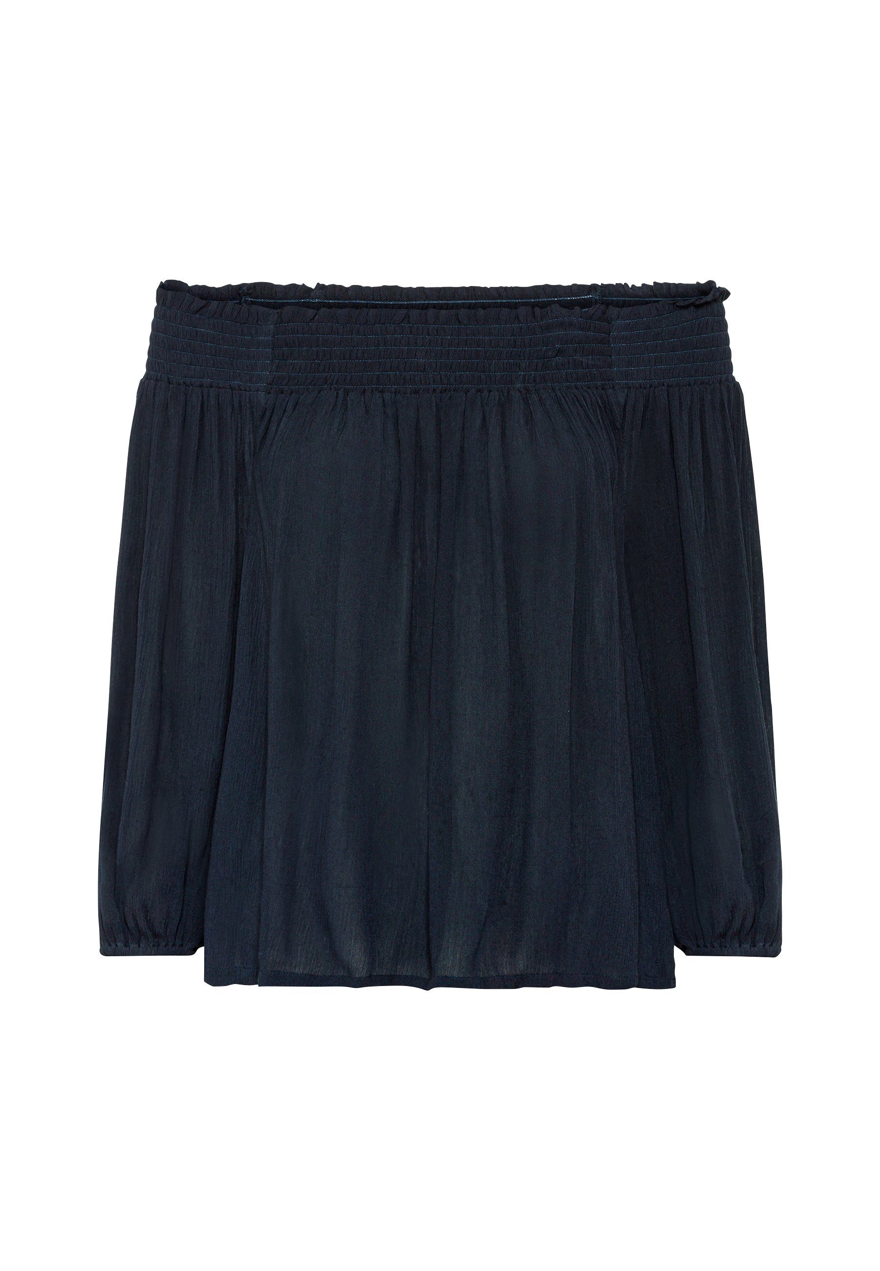 LASCANA Carmenbluse in leichter Crinkle-Optik, Damenbluse, günstig online kaufen