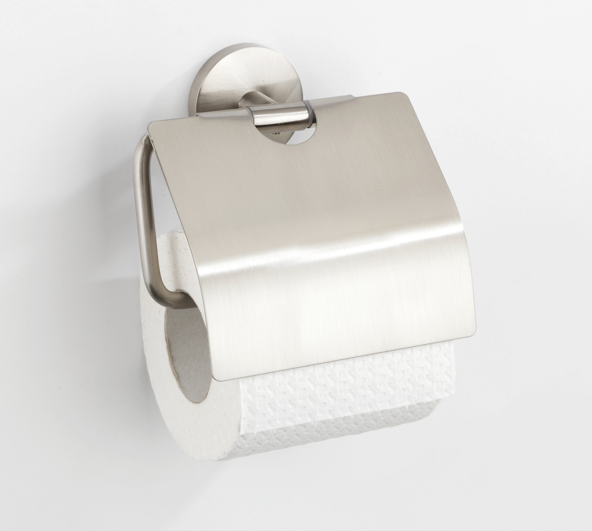 WENKO Toilettenpapierhalter Toiletten Papier Halter WC Matt Deckel CUBA Rollen mit Bad Klo
