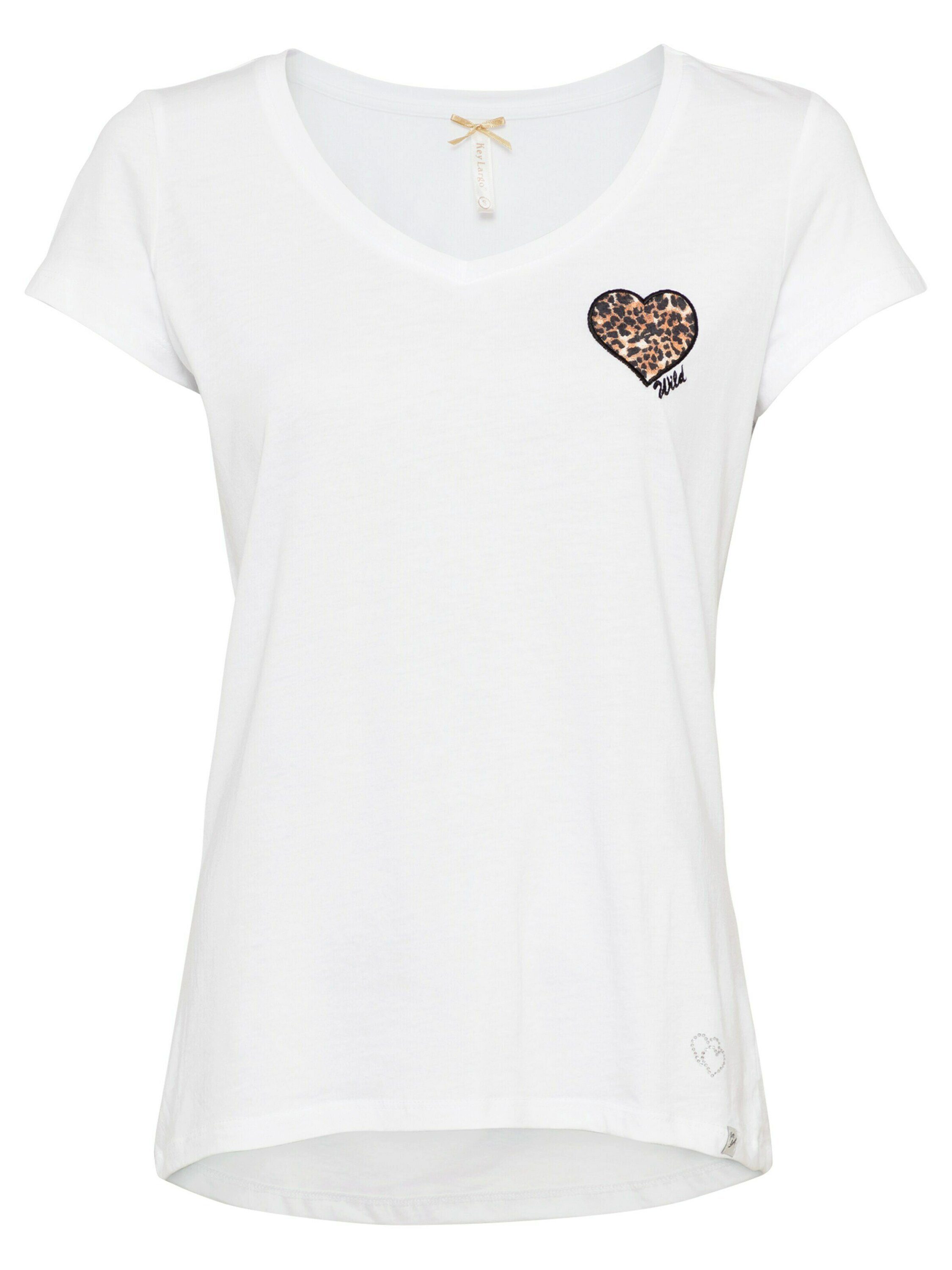 Key Largo T-Shirt WILDHEART (1-tlg) Stickerei weiss (10) | V-Shirts