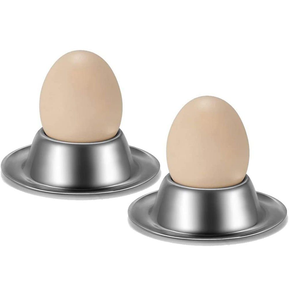 OUSPO Eierbecher 2 Stück Eierbecher aus Edelstahl,Stapelbar Eier Becher Egg Cup, (2-tlg)