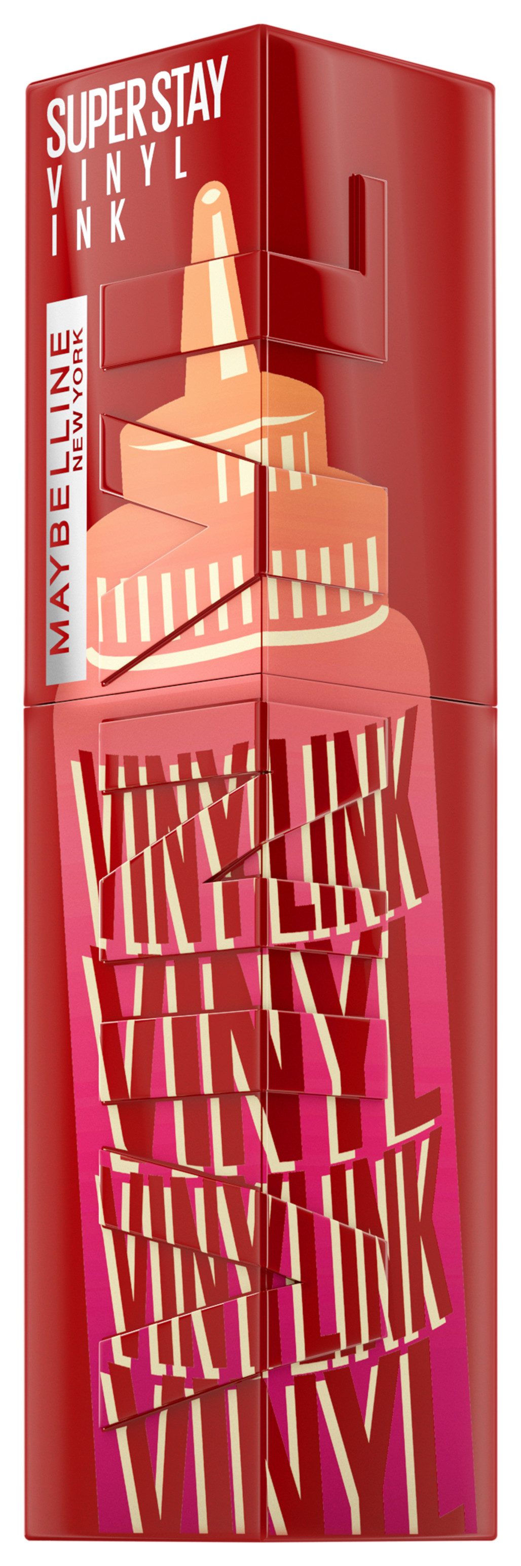 MAYBELLINE NEW YORK Lippenstift SUPER STAY VINYL INK, mit mattem Finish, flüssige Textur, bis zu 16h Halt