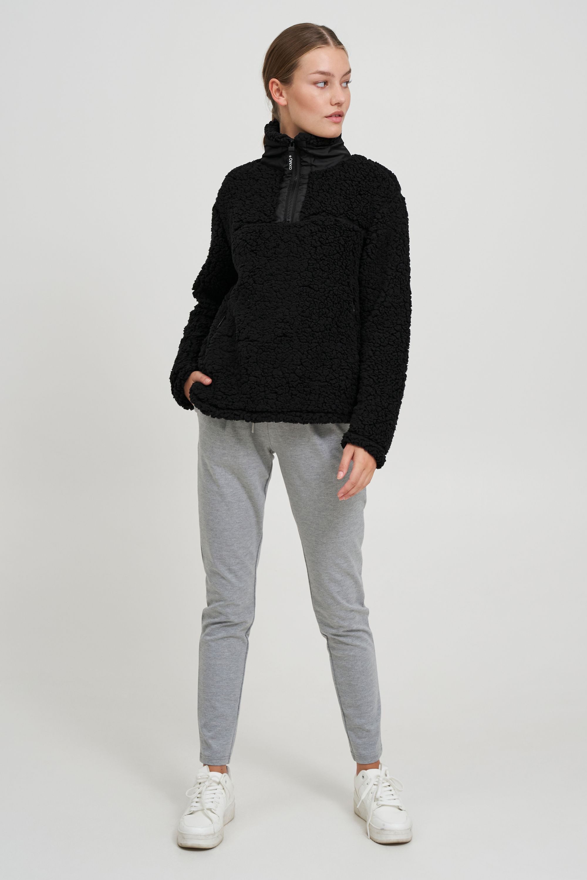 OXMO Troyer OXElina Teddypullover mit Stehkragen günstig online kaufen