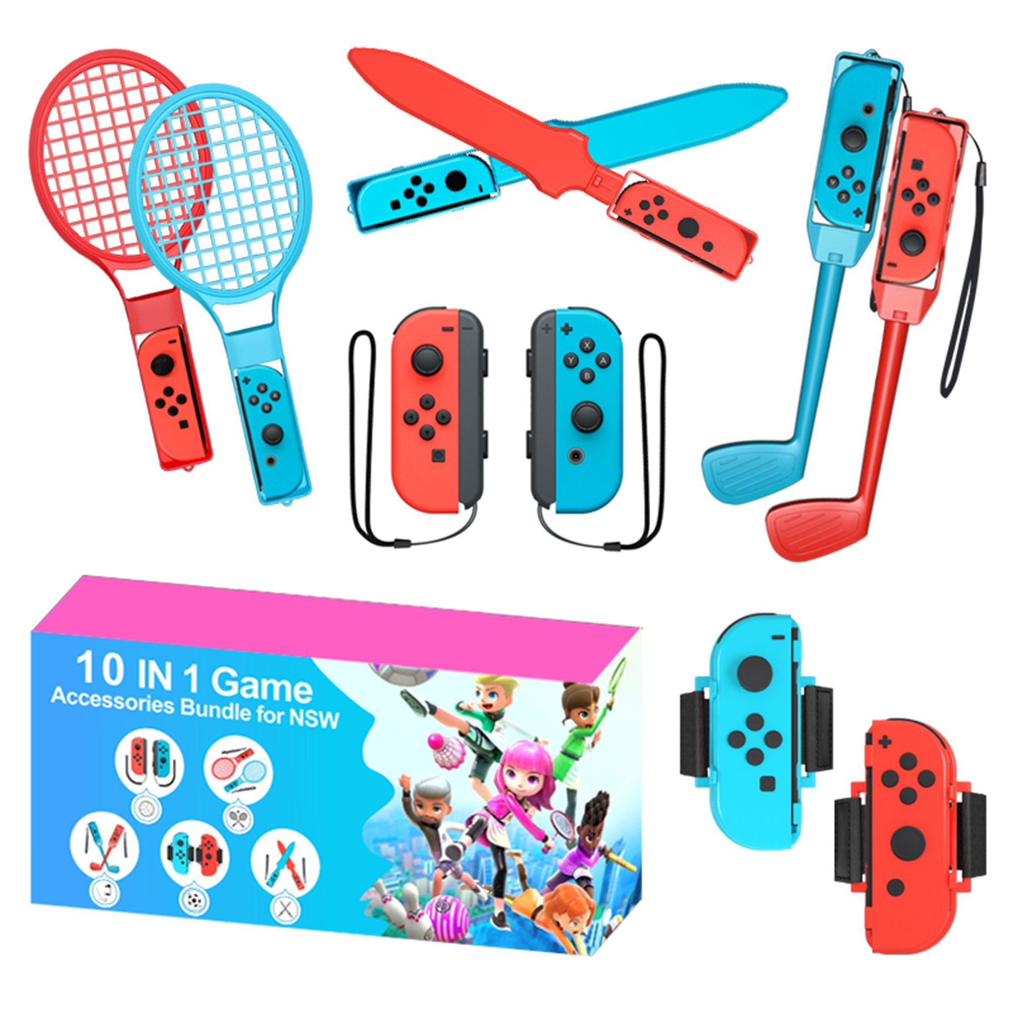 10-in-1 Switch Controller Spiele Zubehör Sets Nintendo Switch Sports Controller