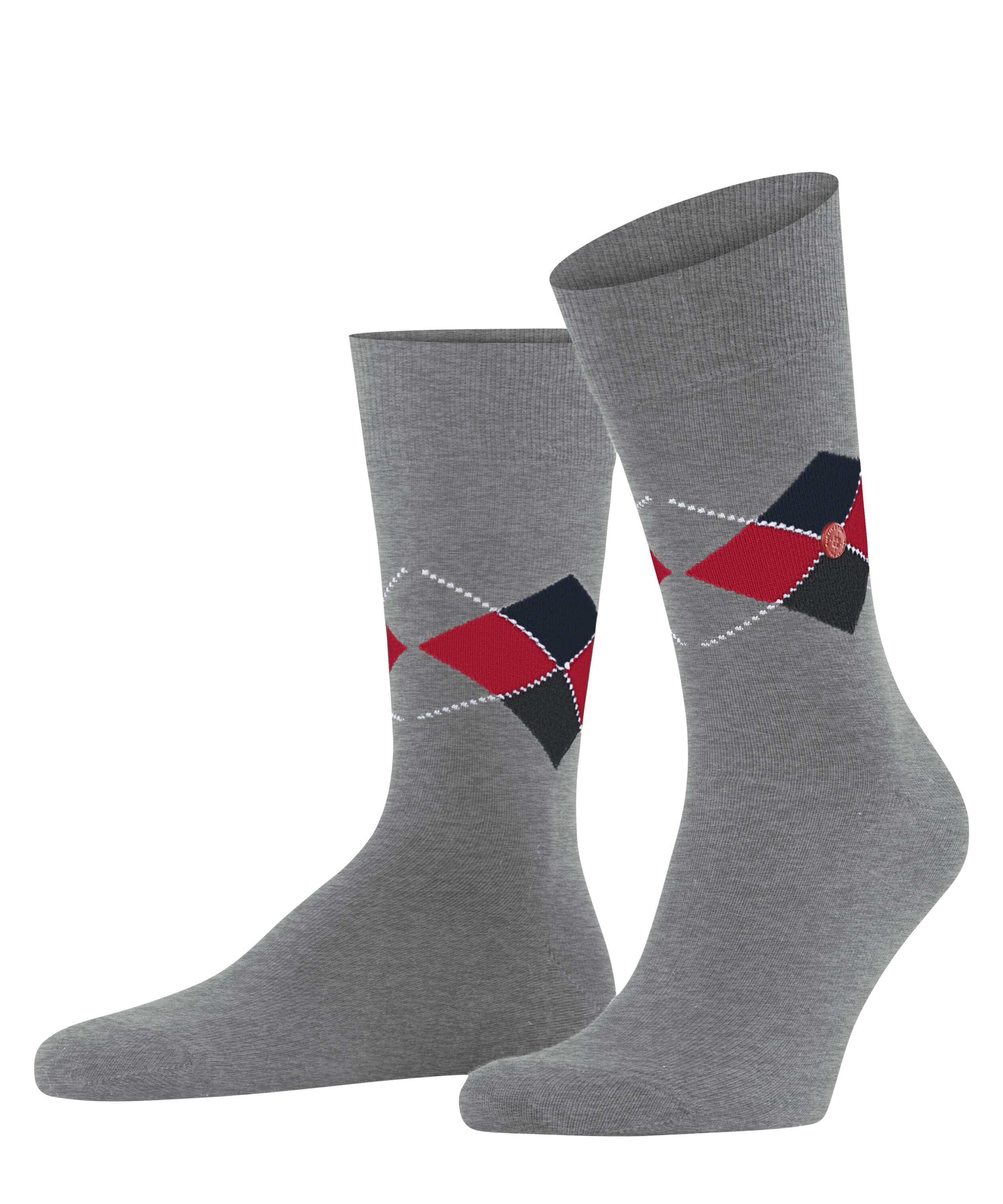 greymel. (3390) light Socken (1-Paar) Burlington Multi King