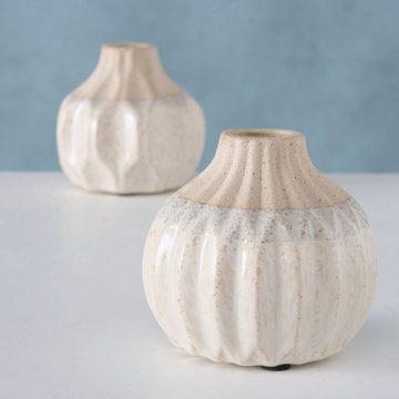 BOLTZE Tischvase Malia (Set, 2 St), aus Steingut, Höhe ca. 9 cm