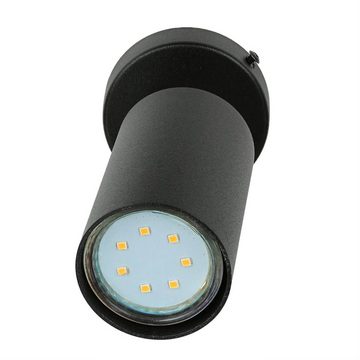 Licht-Erlebnisse Wandstrahler EYE, ohne Leuchtmittel, Wandleuchte Schwarz modern verstellbarer Schirm Leselampe Bett Lampe