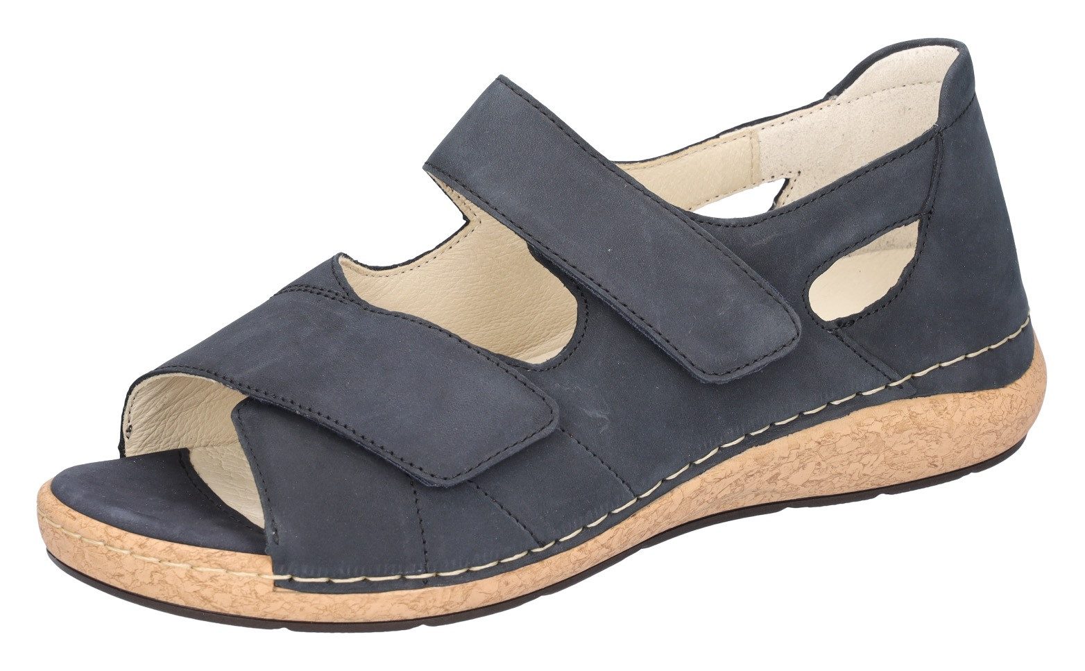 Waldläufer K-Heliett Sandale, Sommerschuh, Sandalette, Keilabsatz, in Komfortweite K (extraweit)