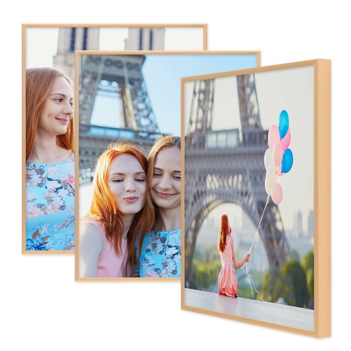 PHOTOLINI Bilderrahmen 3er Set Aluminium Modern günstig online kaufen