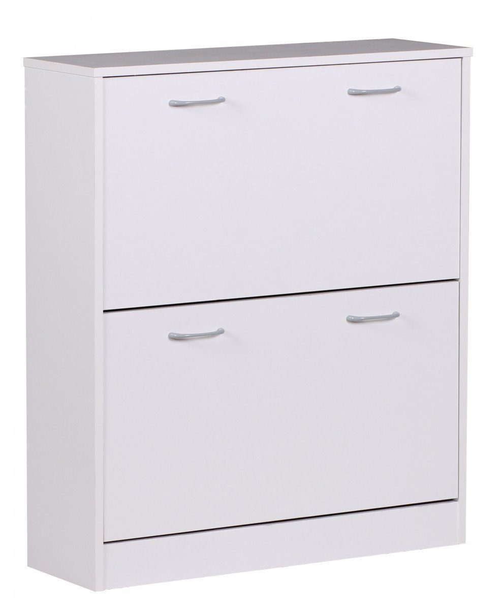 FINEBUY Schuhkipper SuVa1598_1 (Weiß 75x87x24 cm, günstig online kaufen