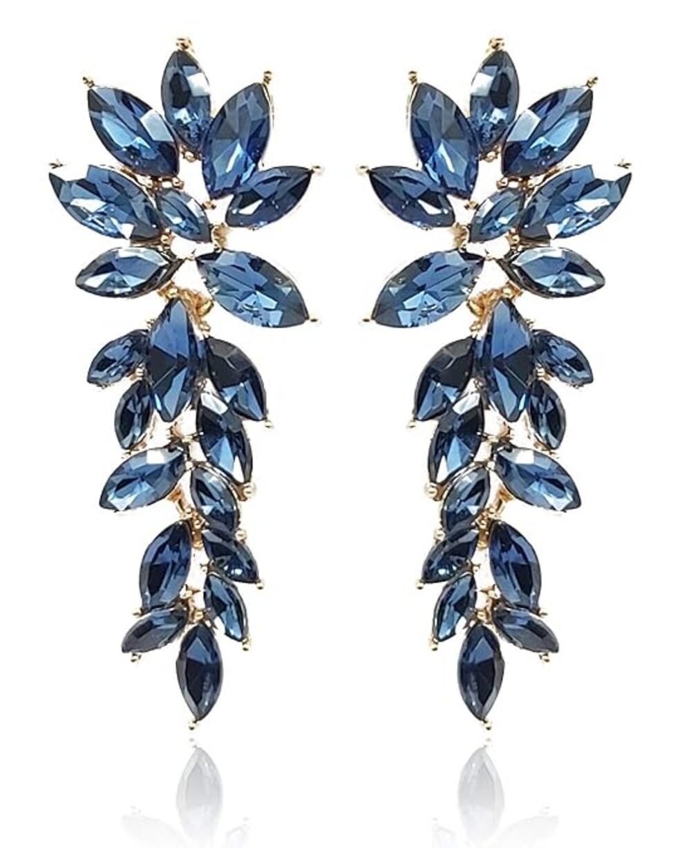 YouBella Серьги-Set Kristalltropfen und Dangler Серьги Für Frauen & Mädchen (Inhalt der Packung: Paar Серьги x 1, Perfekt für besondere Anlässe & Office Wear), Vergoldet Modische künstliche Schmuck