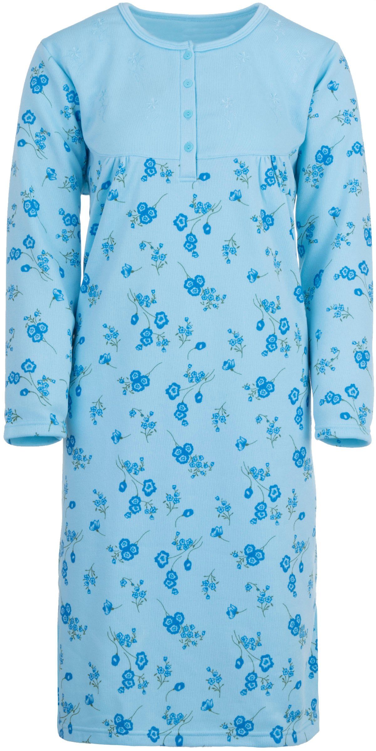 zeitlos Nachthemd Thermo Nachthemd - Blumen günstig online kaufen