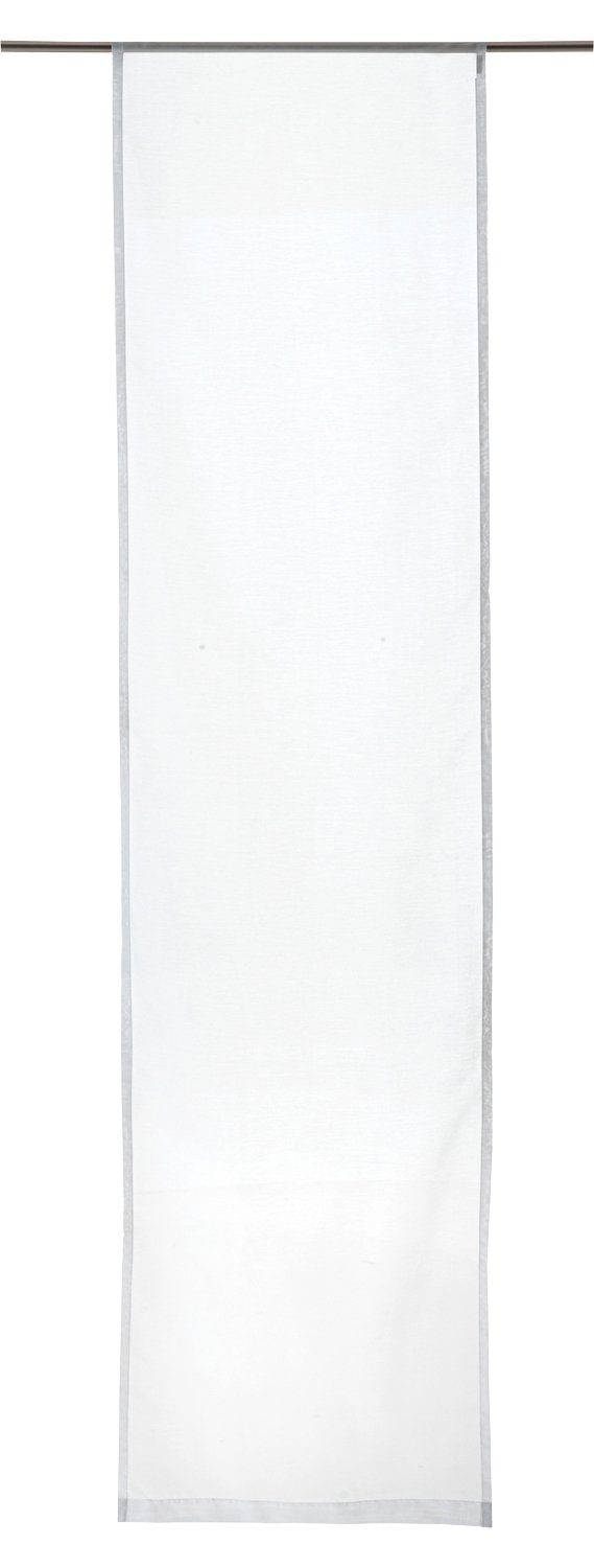 Vorhang FEE, Flächenvorhang, Weiß, L 245 cm x B 60 cm, Home4You, Schlaufe, transparent