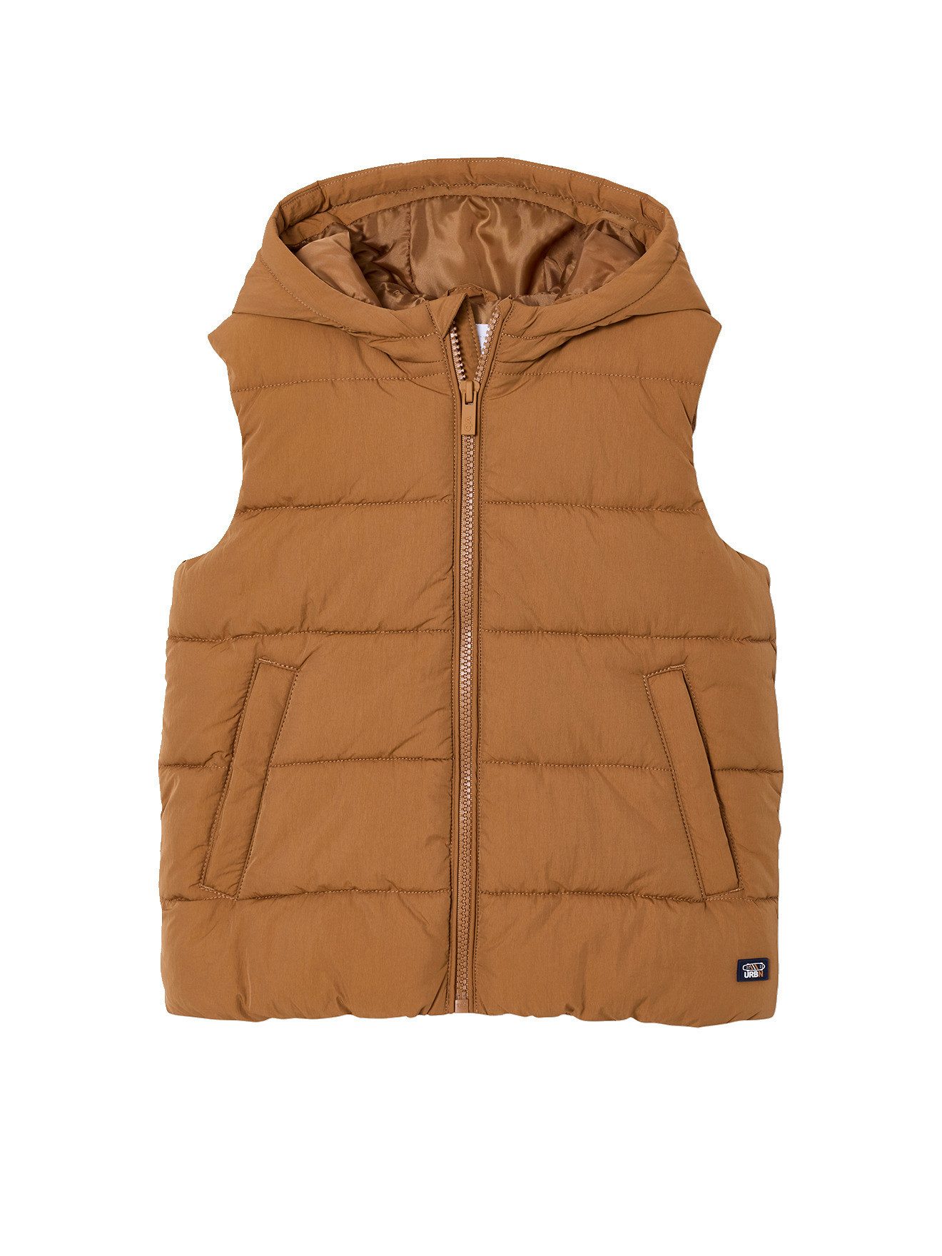 vertbaudet Steppjacke Steppweste mit Kapuze Jungen, Recycling-Polyester